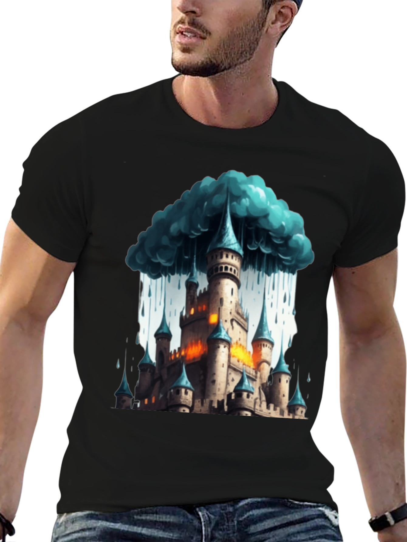 Fantasy Castle Storm T-Shirt