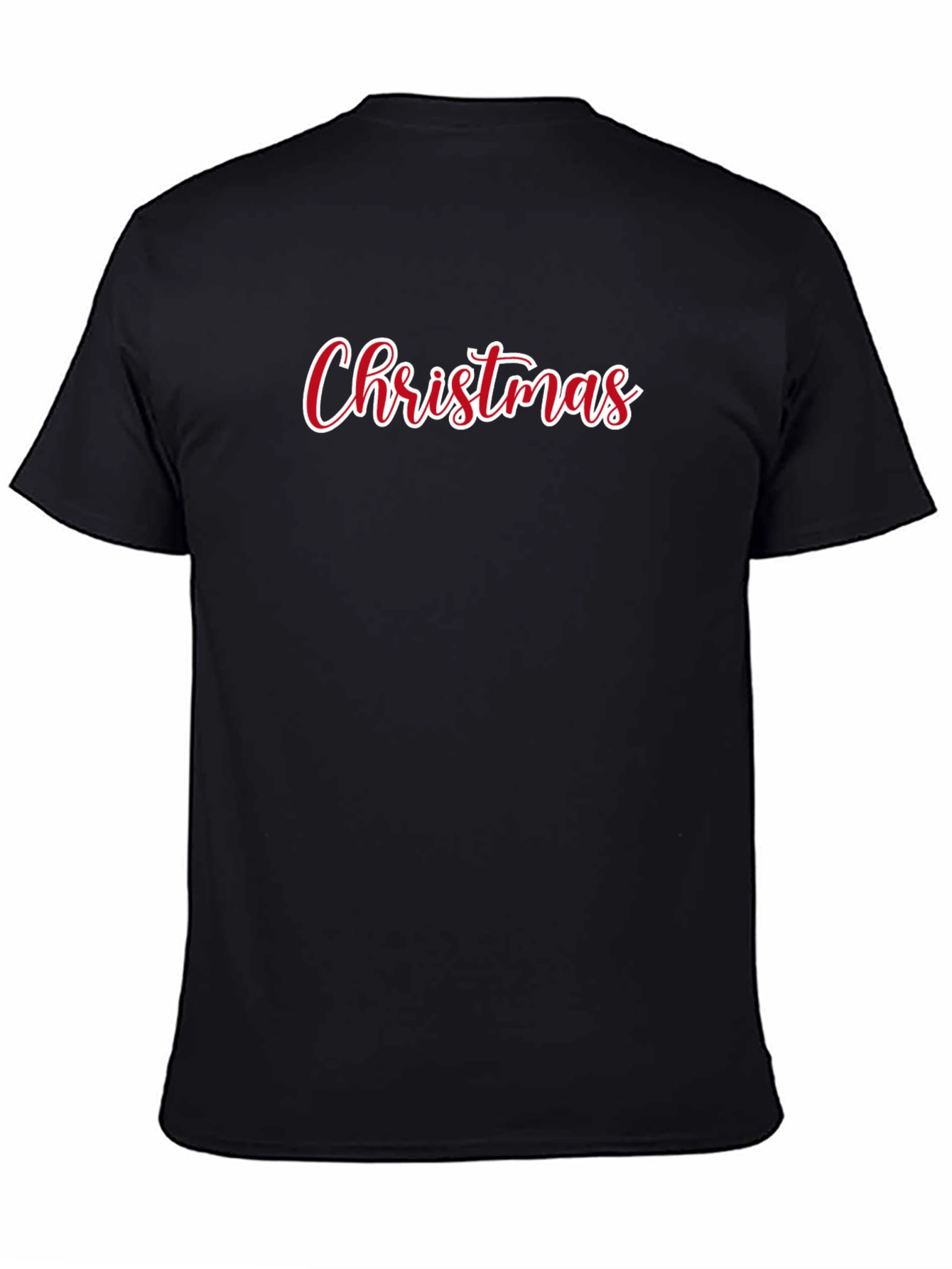Christmas Script Black T-Shirt - Holiday Tee