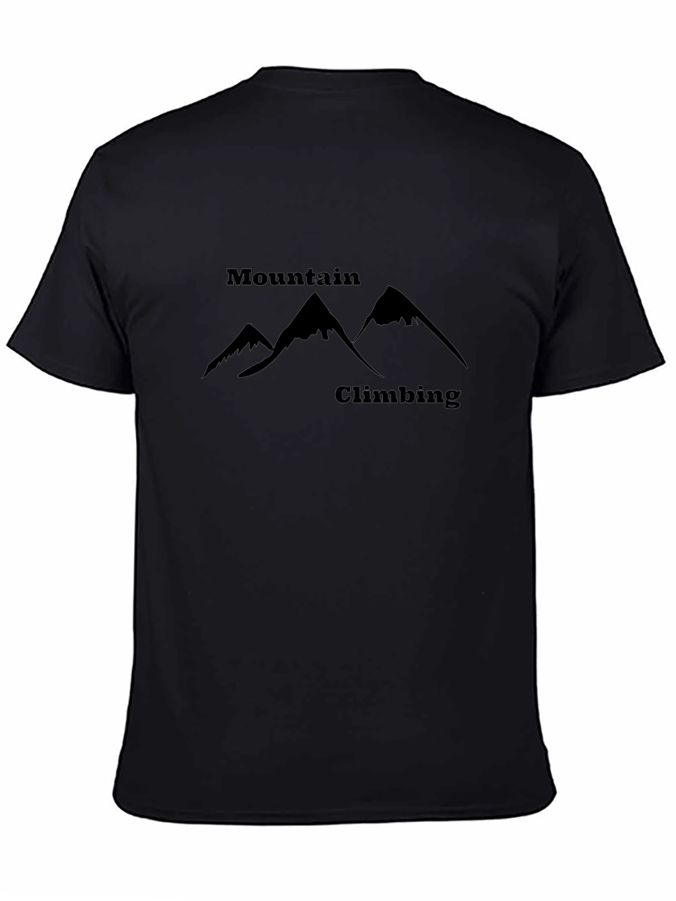 Mountain Climbing Graphic T-Shirt - Black