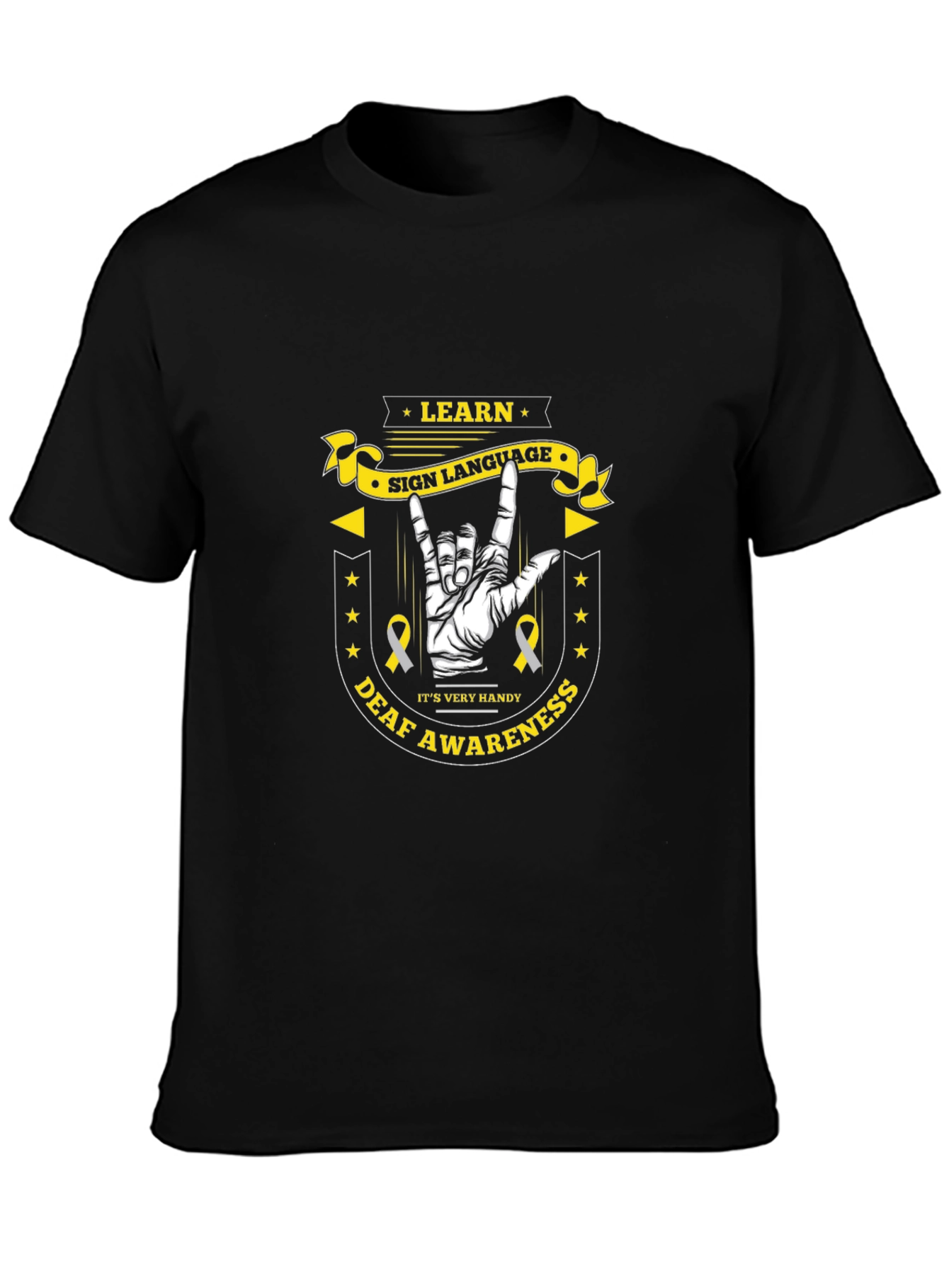 Learn Sign Language Deaf Awareness T-Shirt