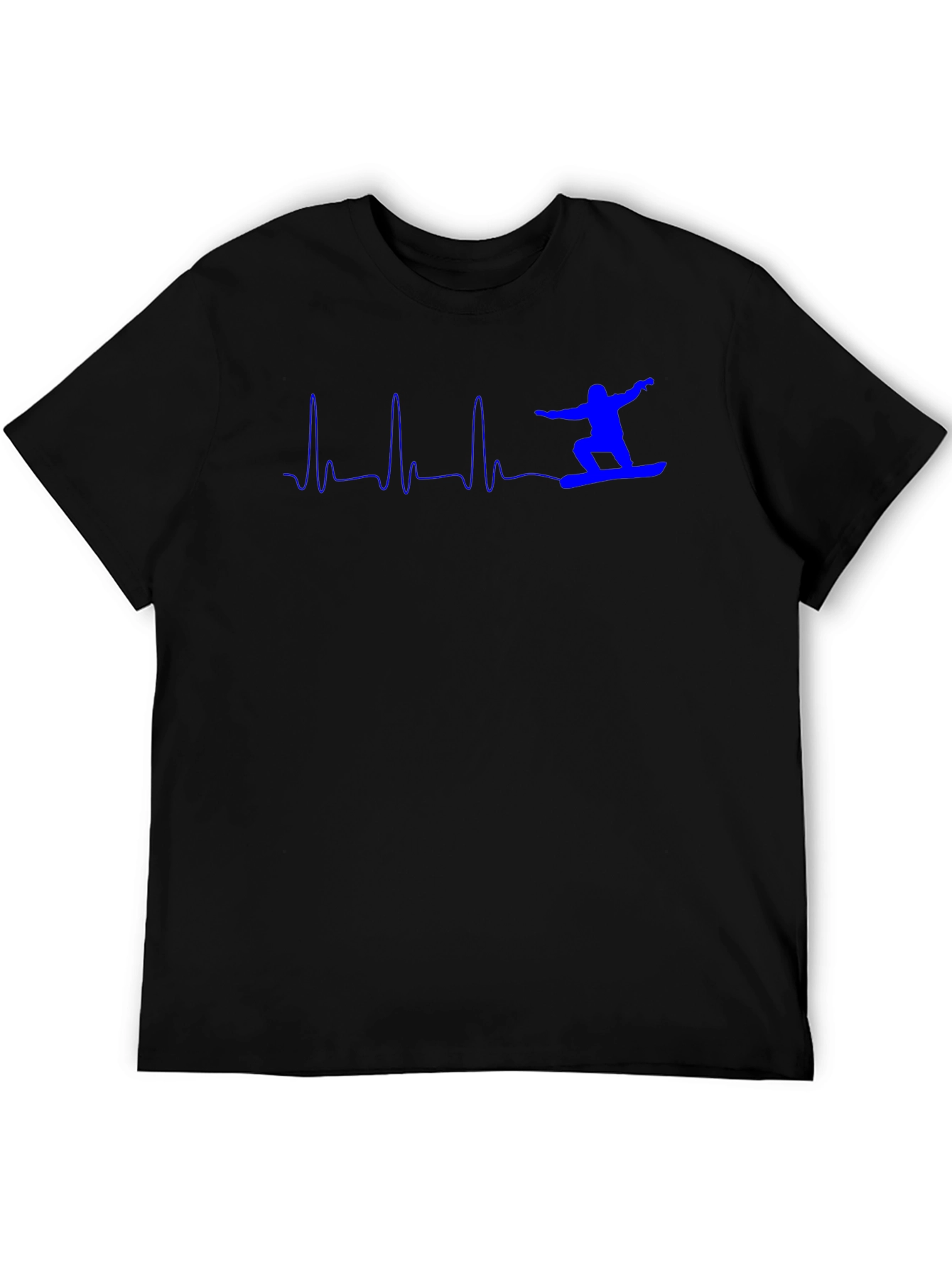 Snowboard Heartbeat T-Shirt - Black