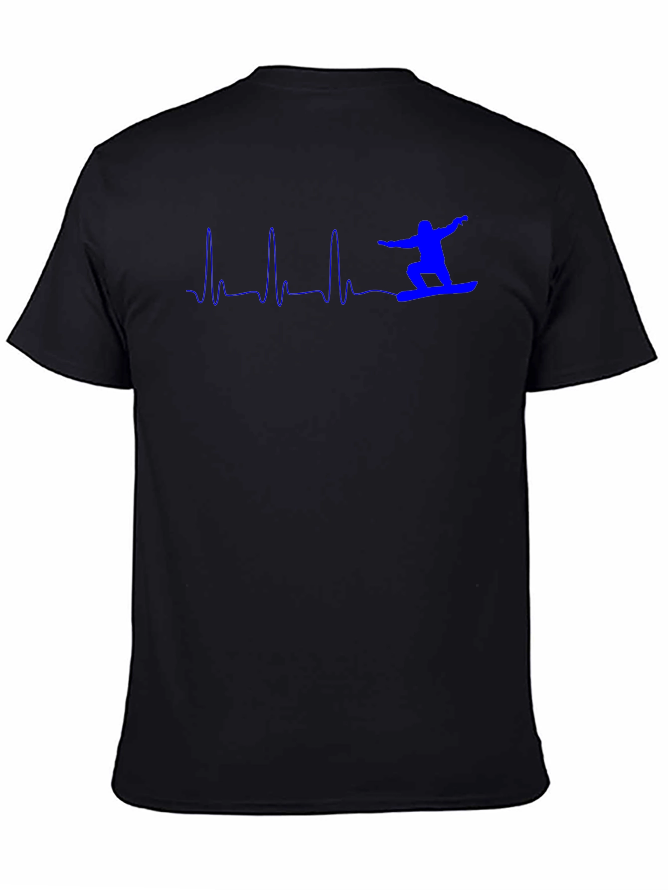 Snowboard Heartbeat T-Shirt - Black