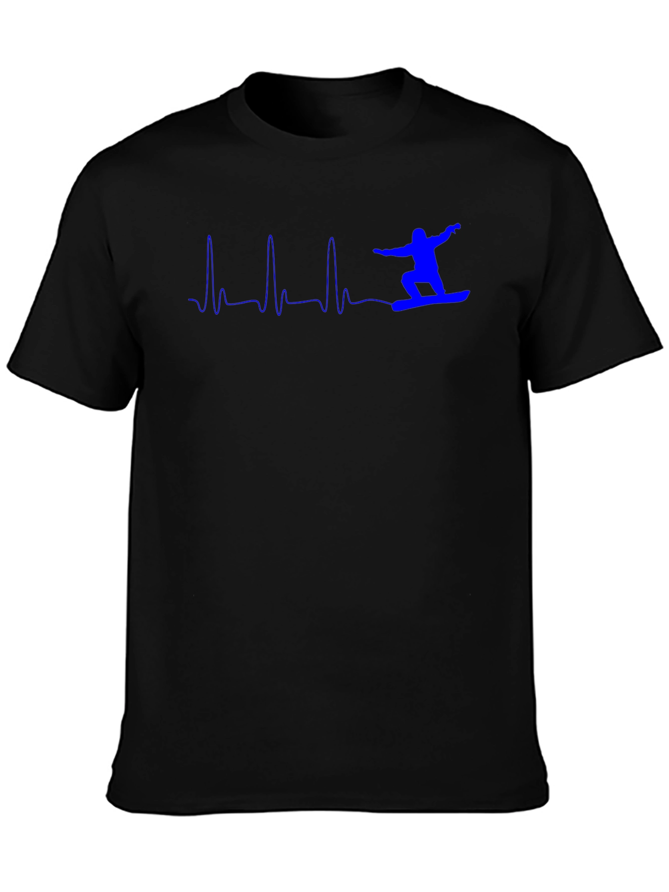 Snowboard Heartbeat T-Shirt - Black