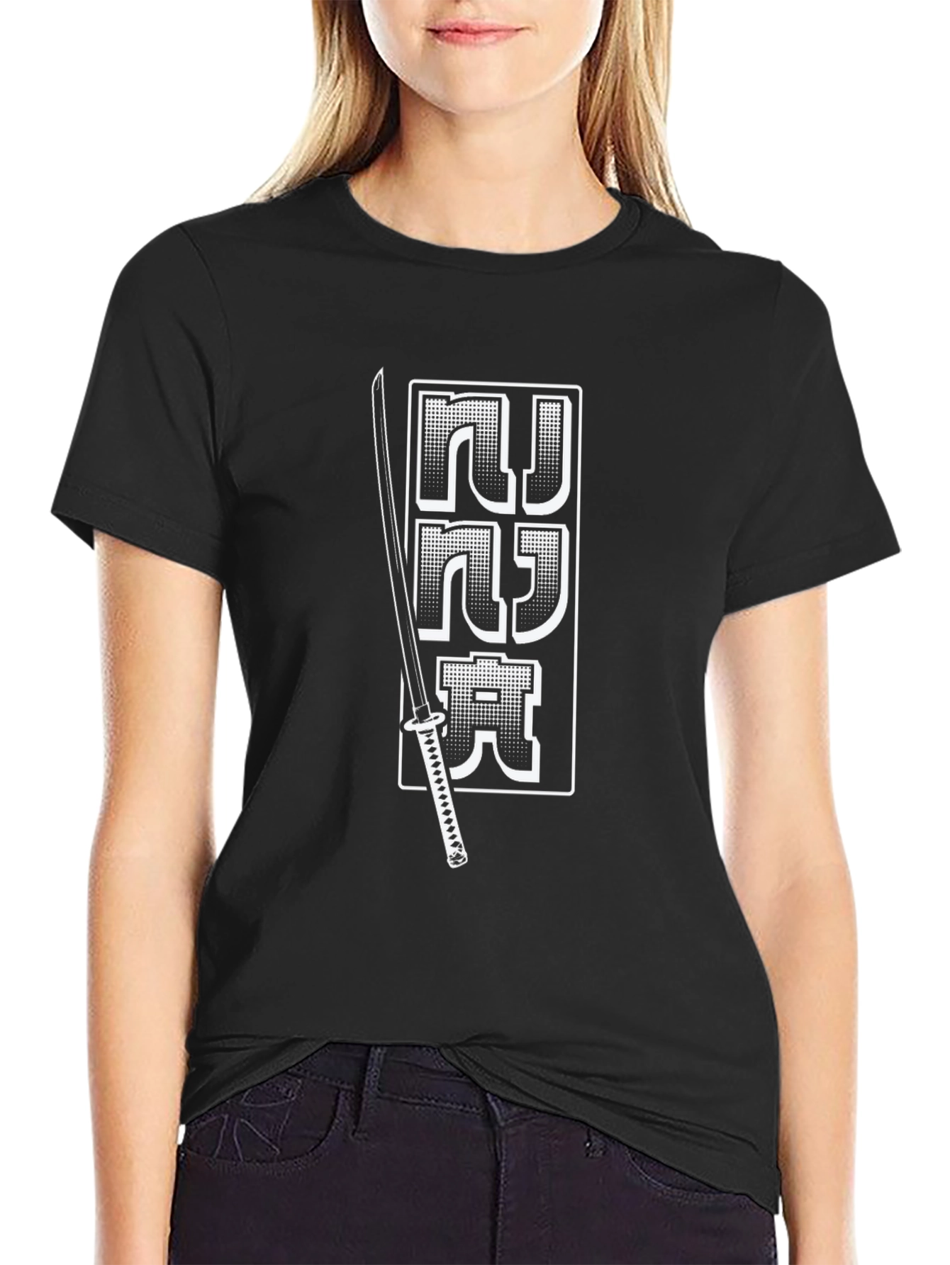 Ninja Sword T-Shirt - Black Cotton Tee
