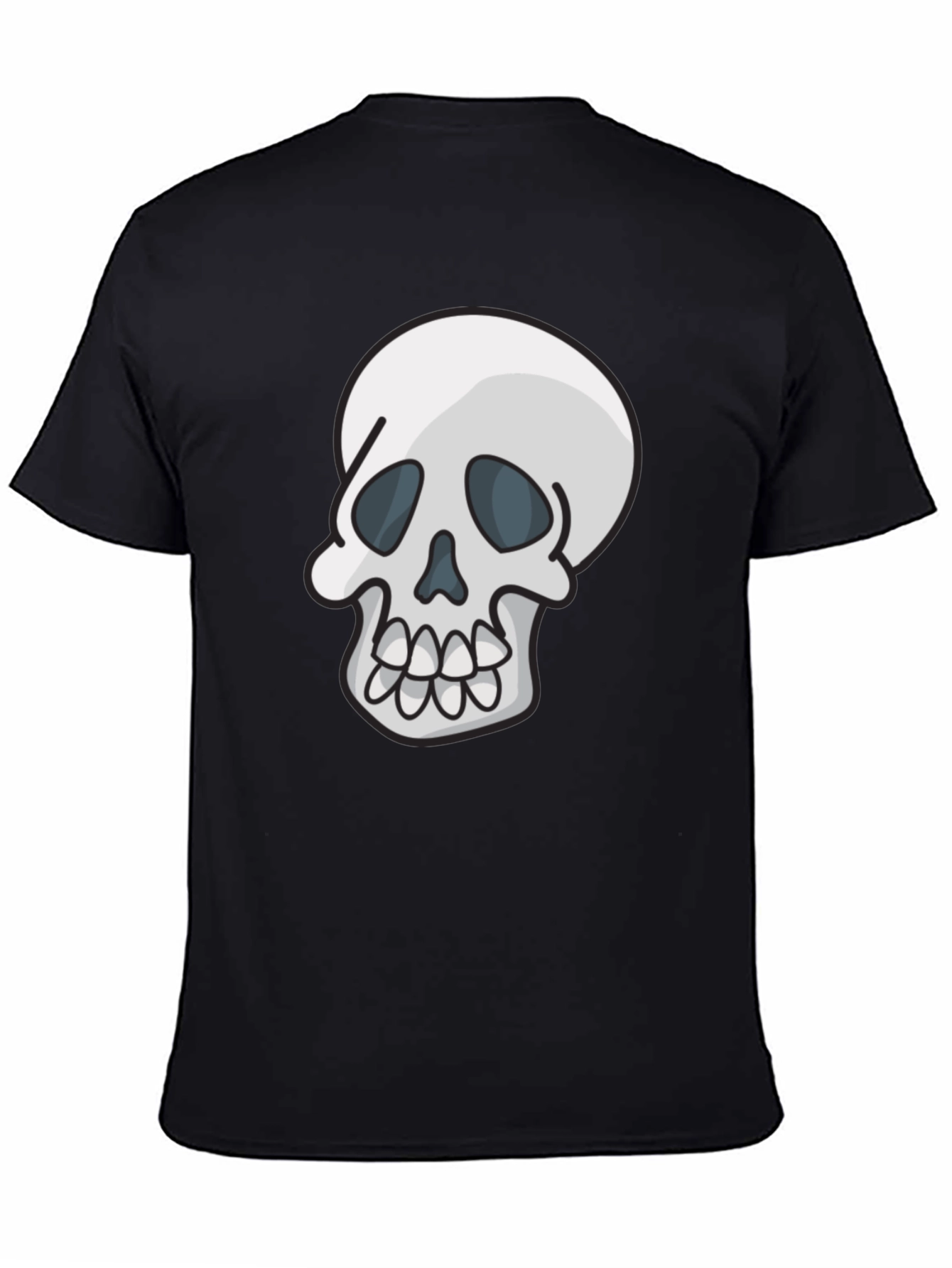 Skull Graphic Tee - Casual Black T-Shirt