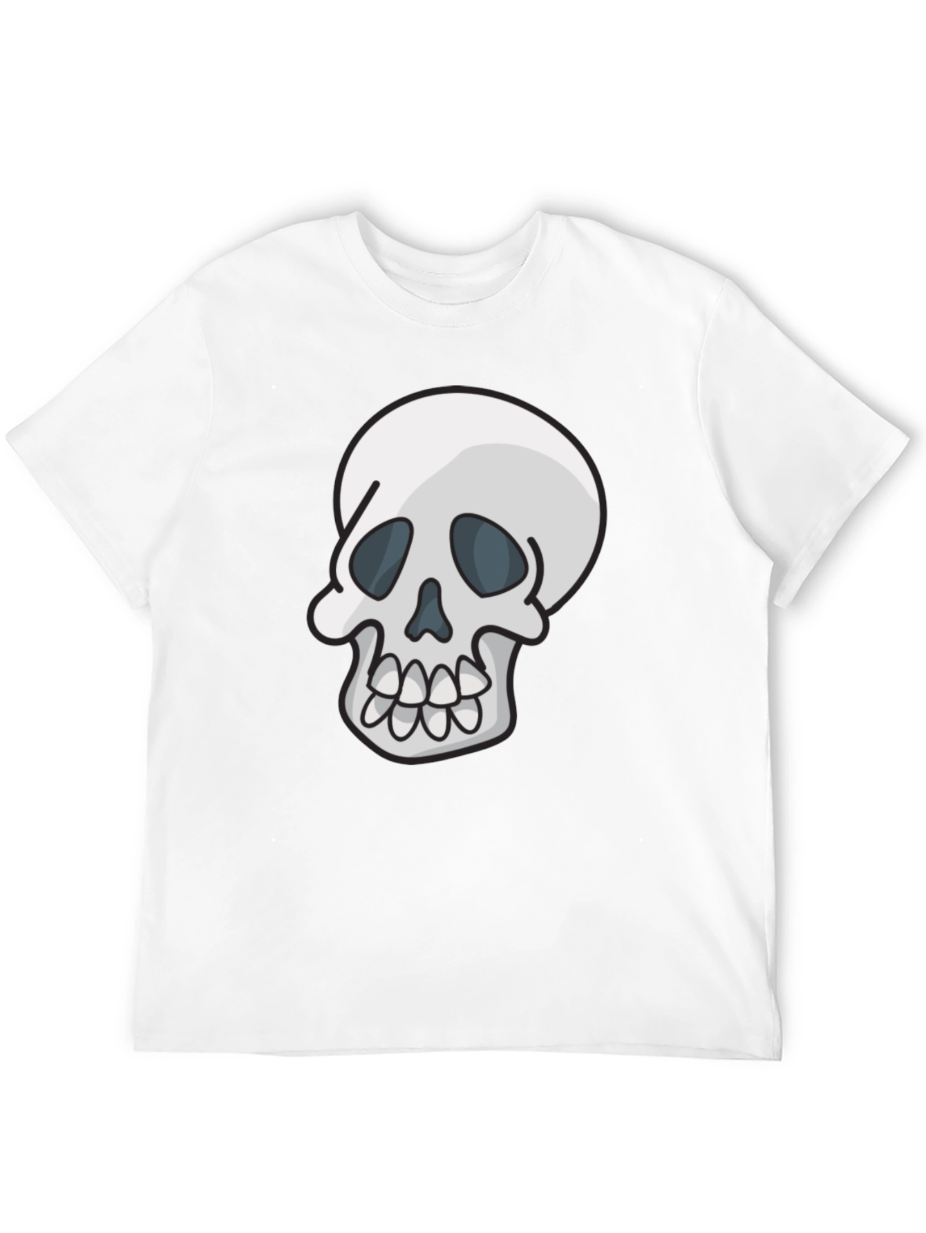 Skull Graphic Tee - Casual Black T-Shirt