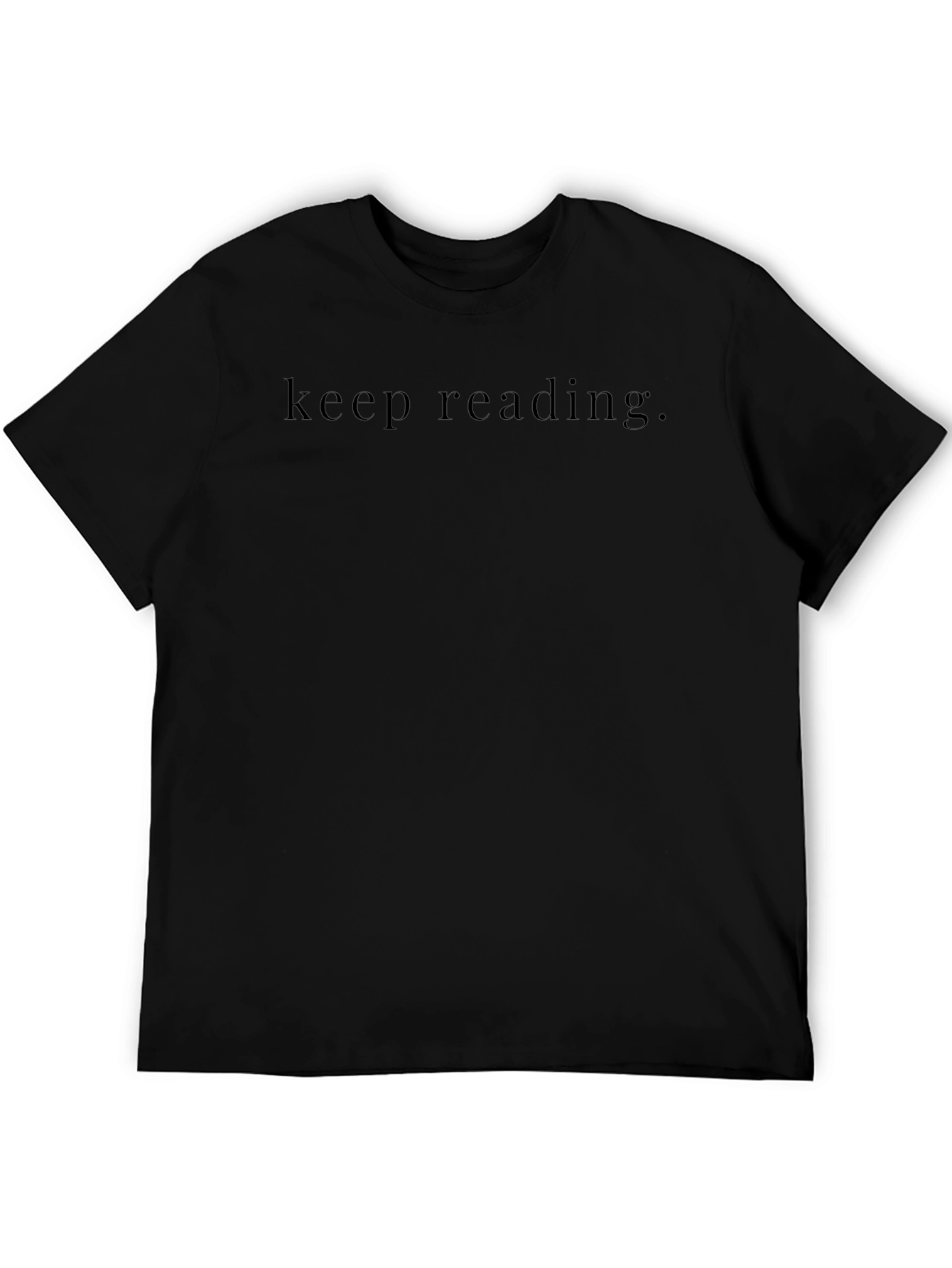Keep Reading Black T-Shirt - Minimalist Design
