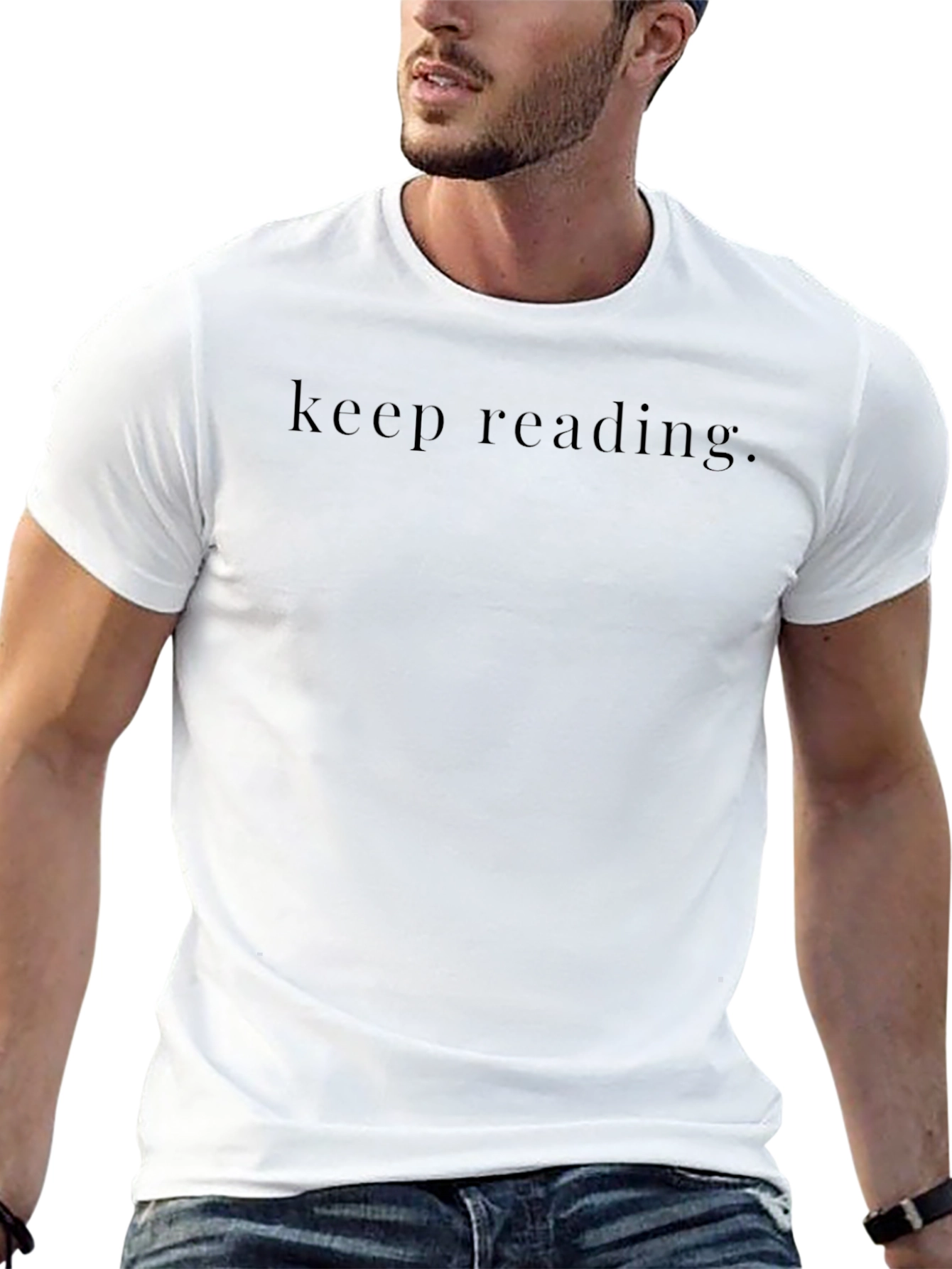 Keep Reading Black T-Shirt - Minimalist Design