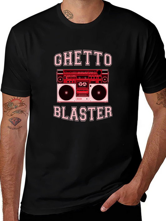 Ghetto Blaster Retro Boombox Graphic T-Shirt