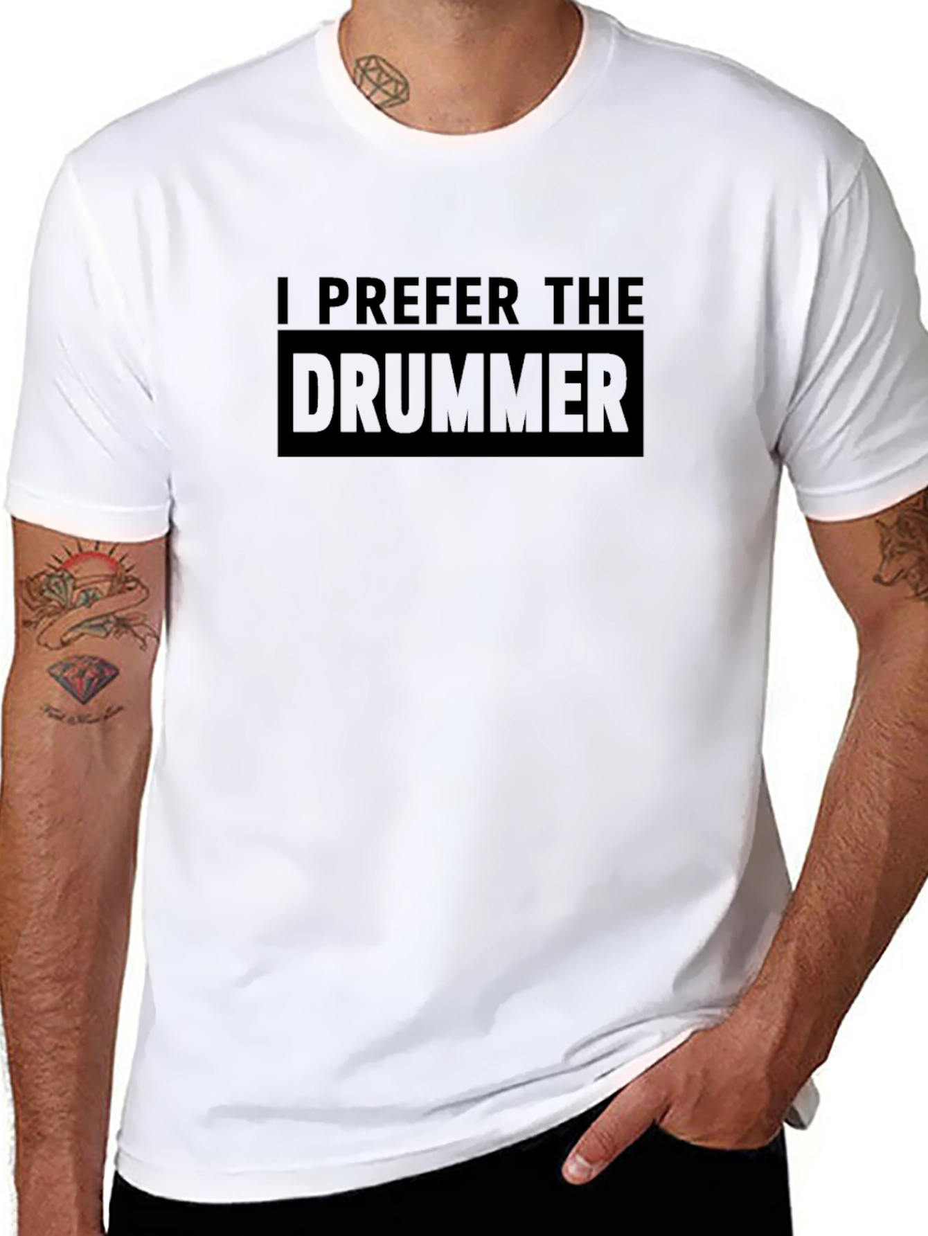 I Prefer the Drummer Black T-Shirt