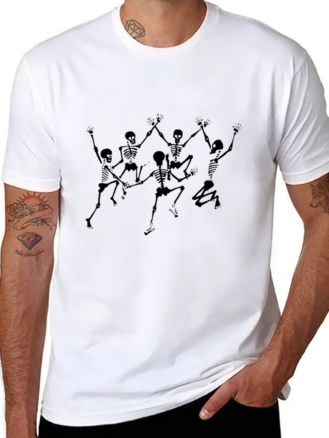 Skeleton Dance Black T-Shirt - Gothic Style