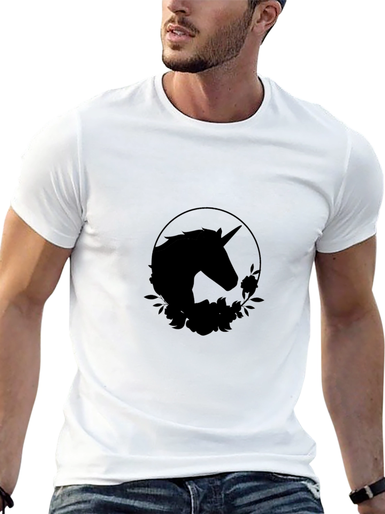 Unicorn Silhouette Black T-Shirt