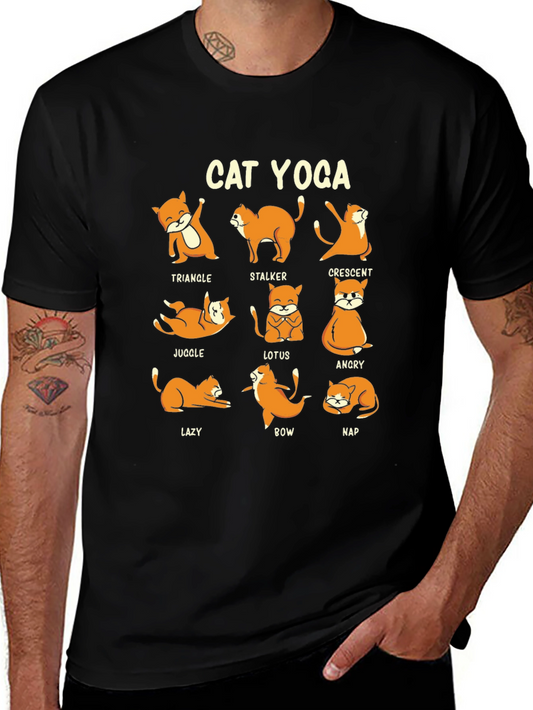 Cat Yoga T-Shirt - Funny Animal Lover Tee