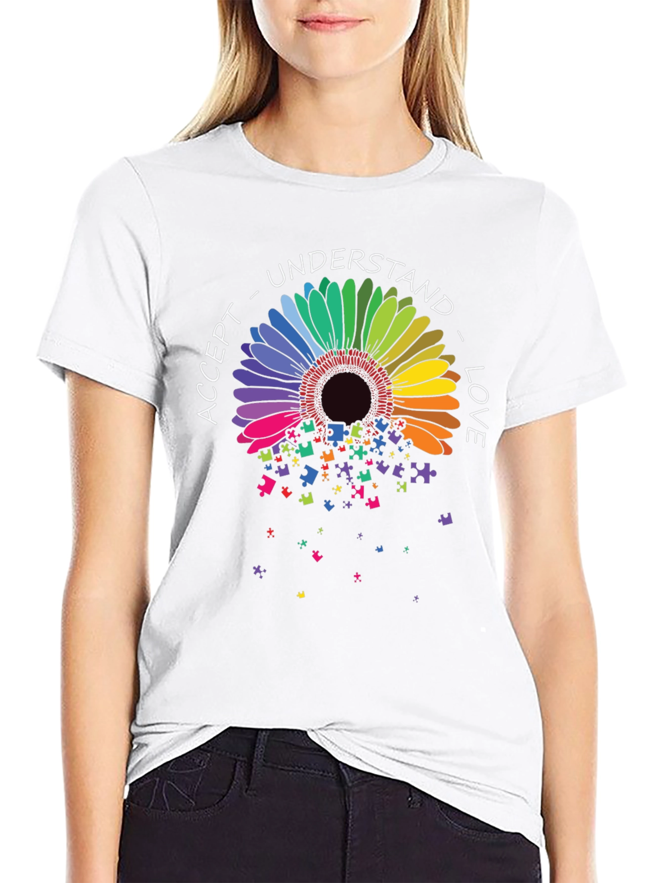Autism Awareness T-Shirt - Accept Understand Love