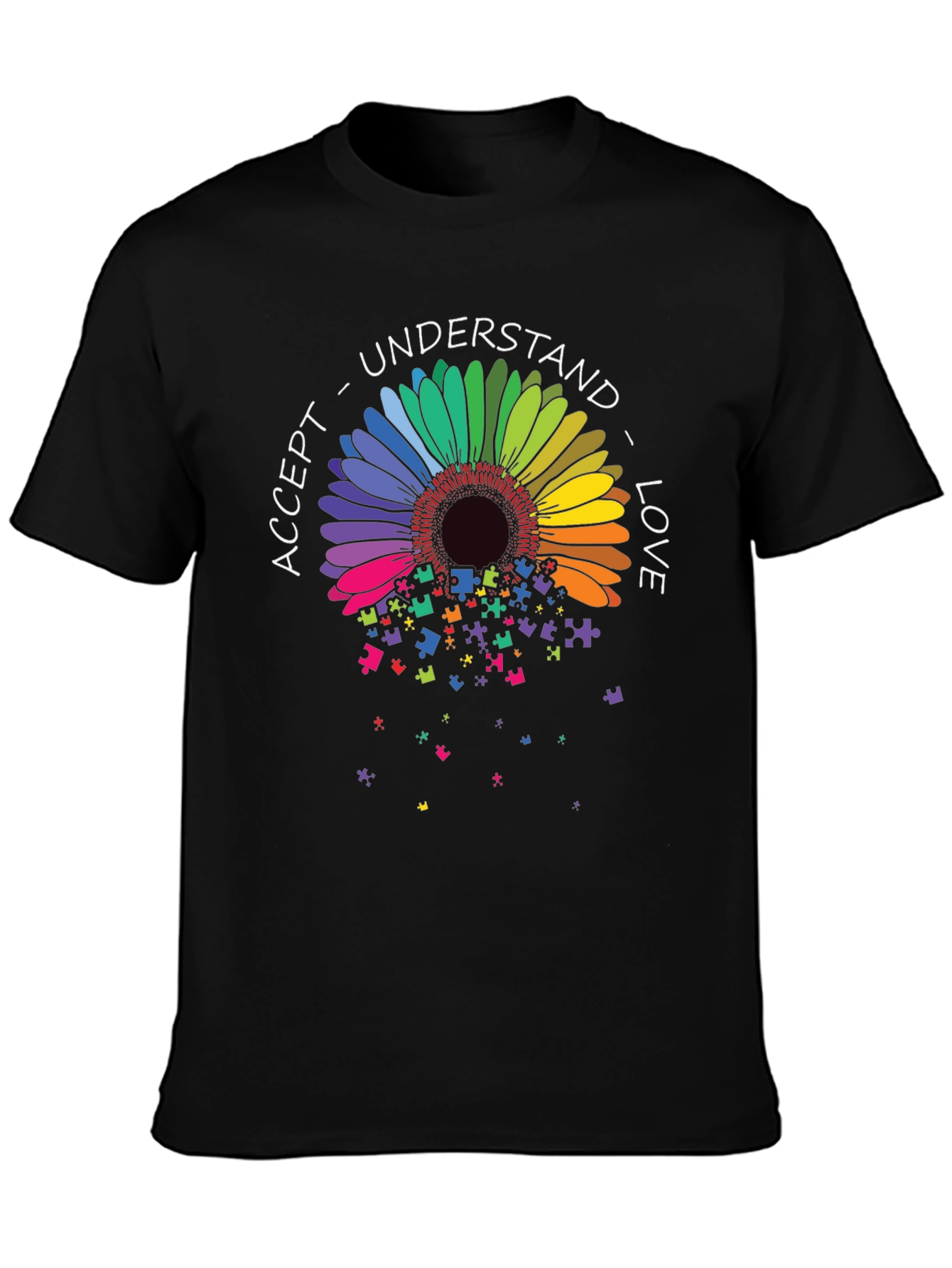 Autism Awareness T-Shirt - Accept Understand Love