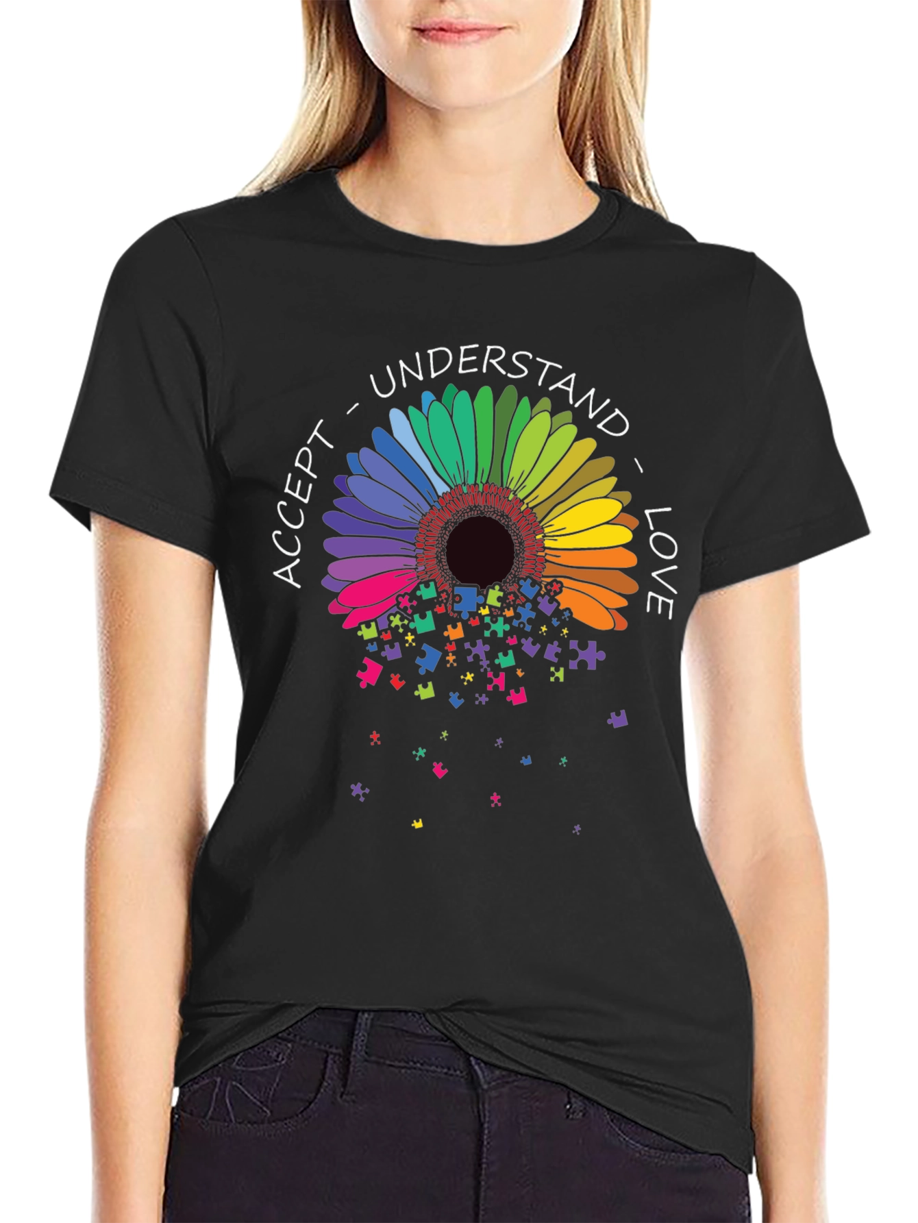 Autism Awareness T-Shirt - Accept Understand Love