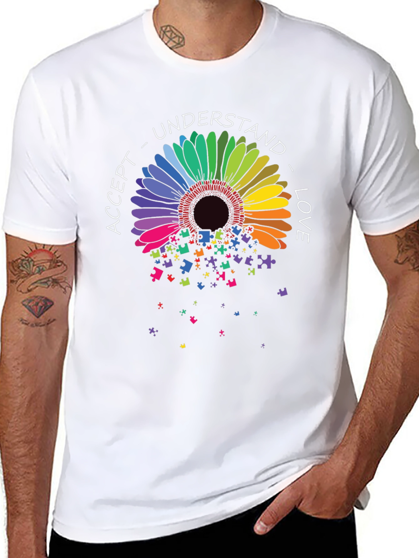 Autism Awareness T-Shirt - Accept Understand Love