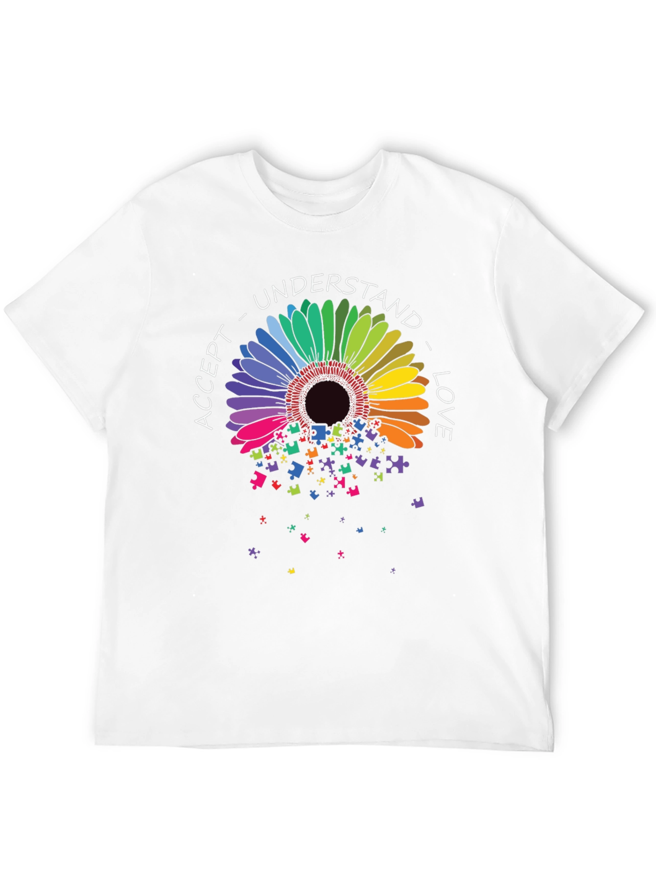 Autism Awareness T-Shirt - Accept Understand Love