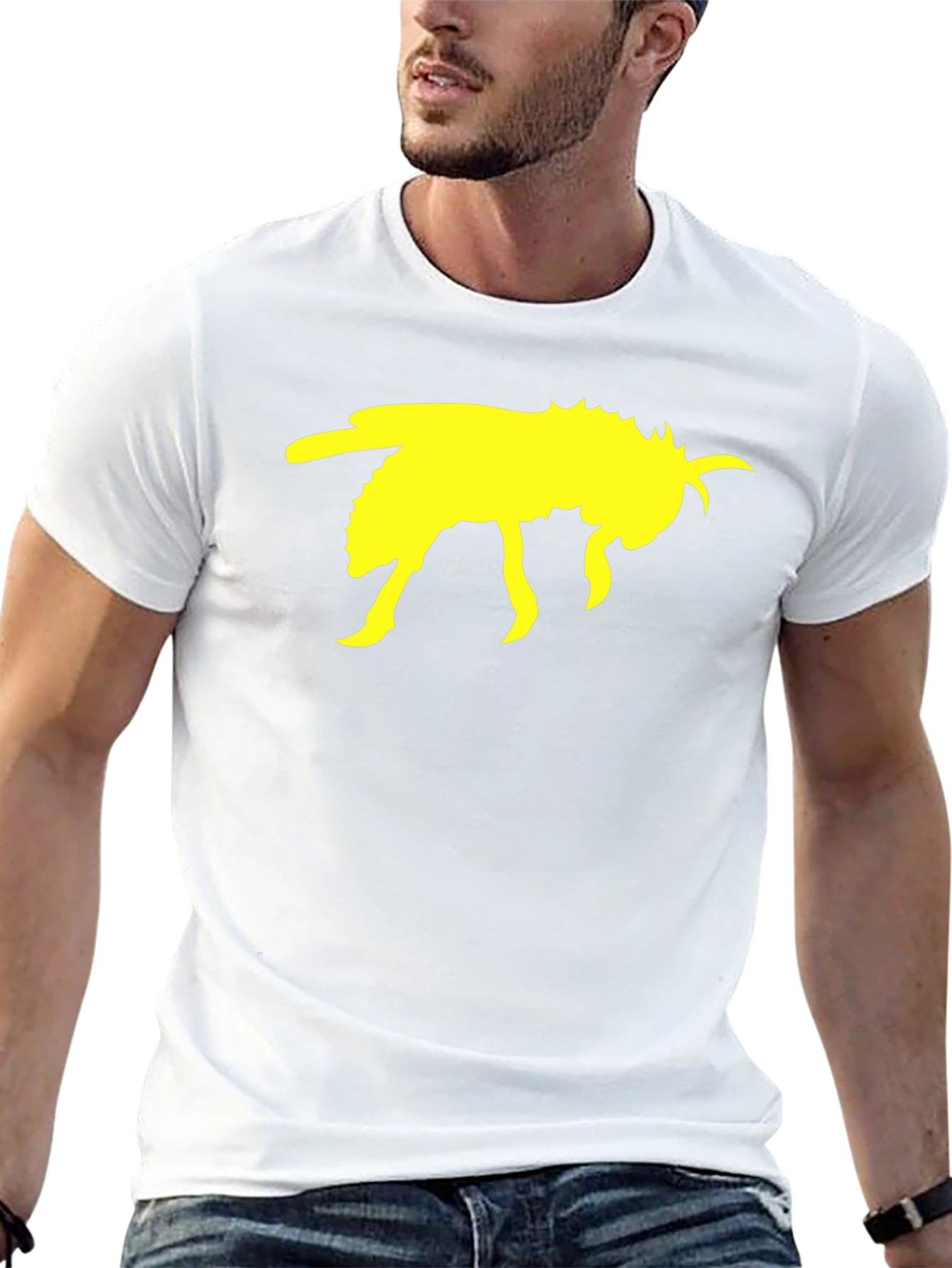 Black T-Shirt with Yellow Bee Graphic