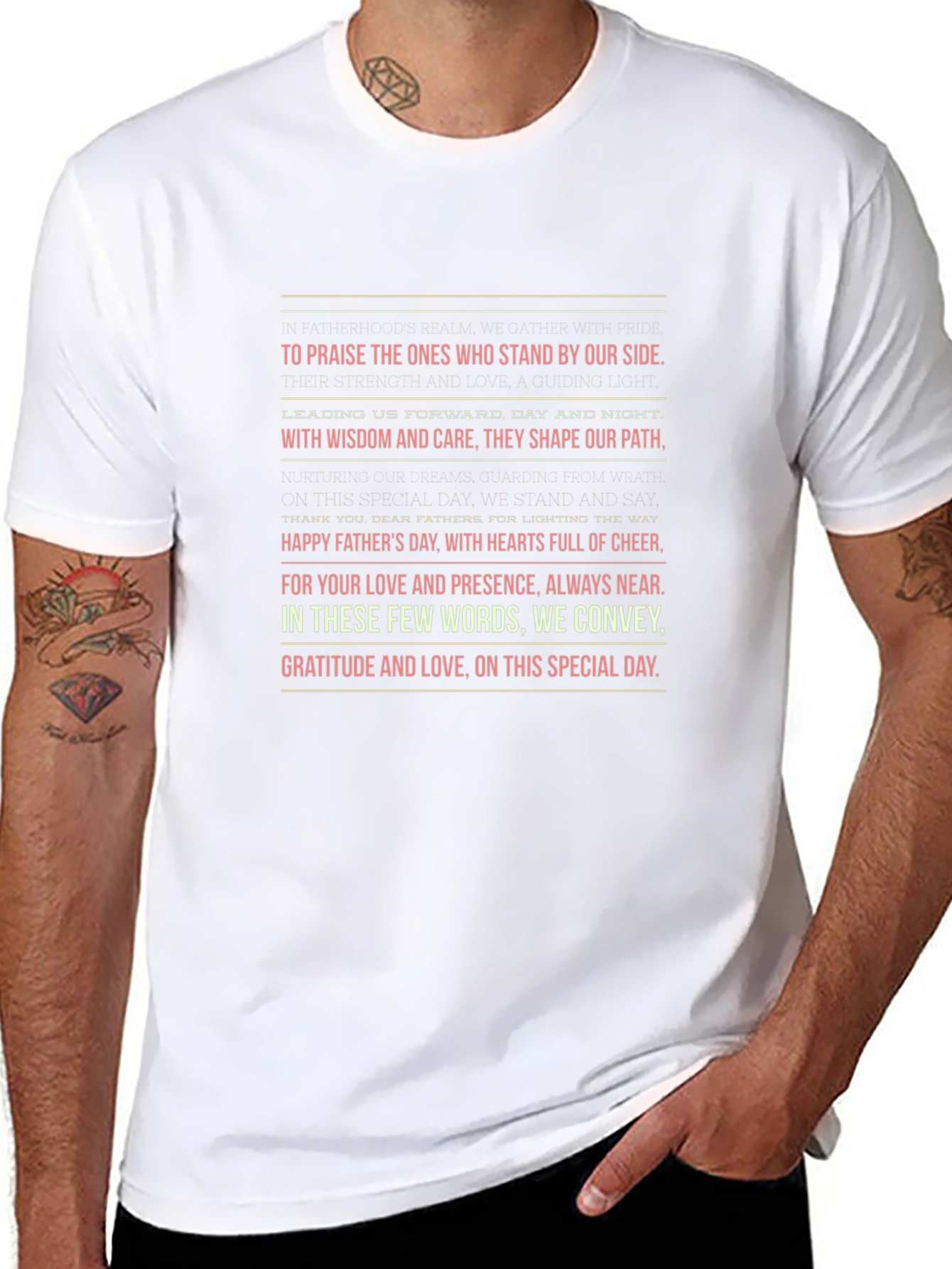Sentimental Fathers Day T-Shirt - Love and Gratitude