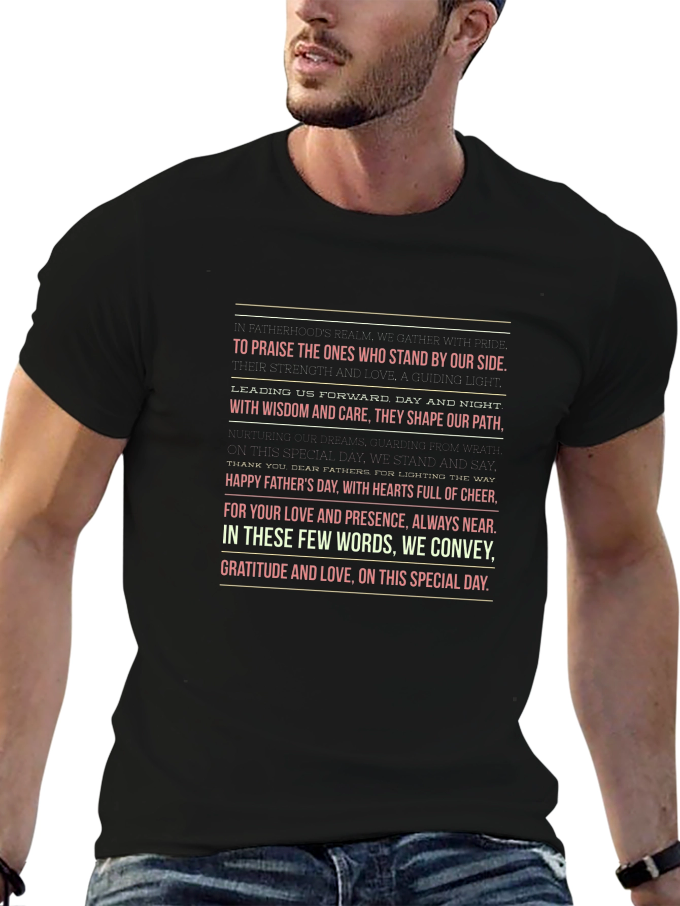 Sentimental Fathers Day T-Shirt - Love and Gratitude