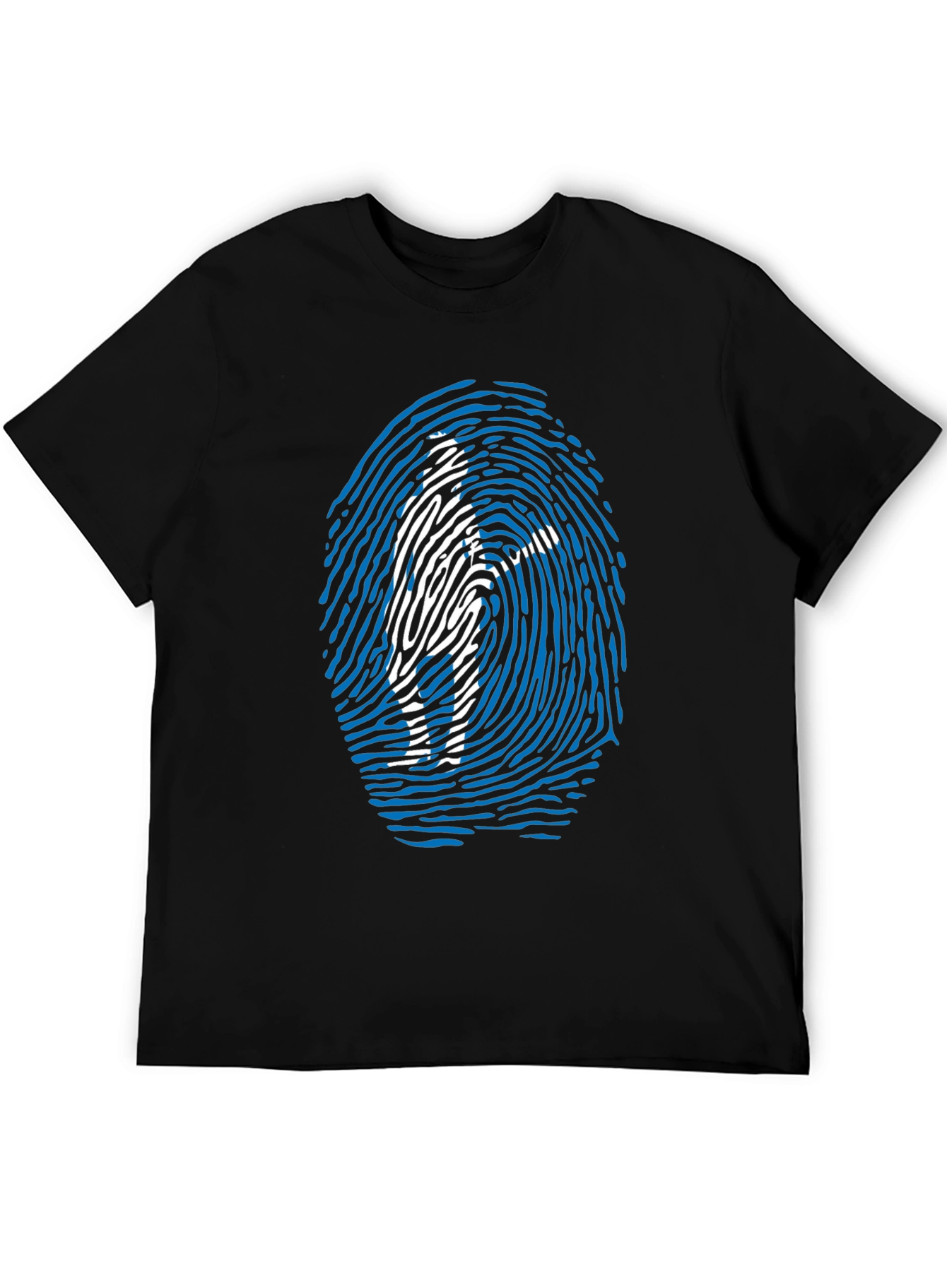 Fingerprint Silhouette Graphic T-Shirt