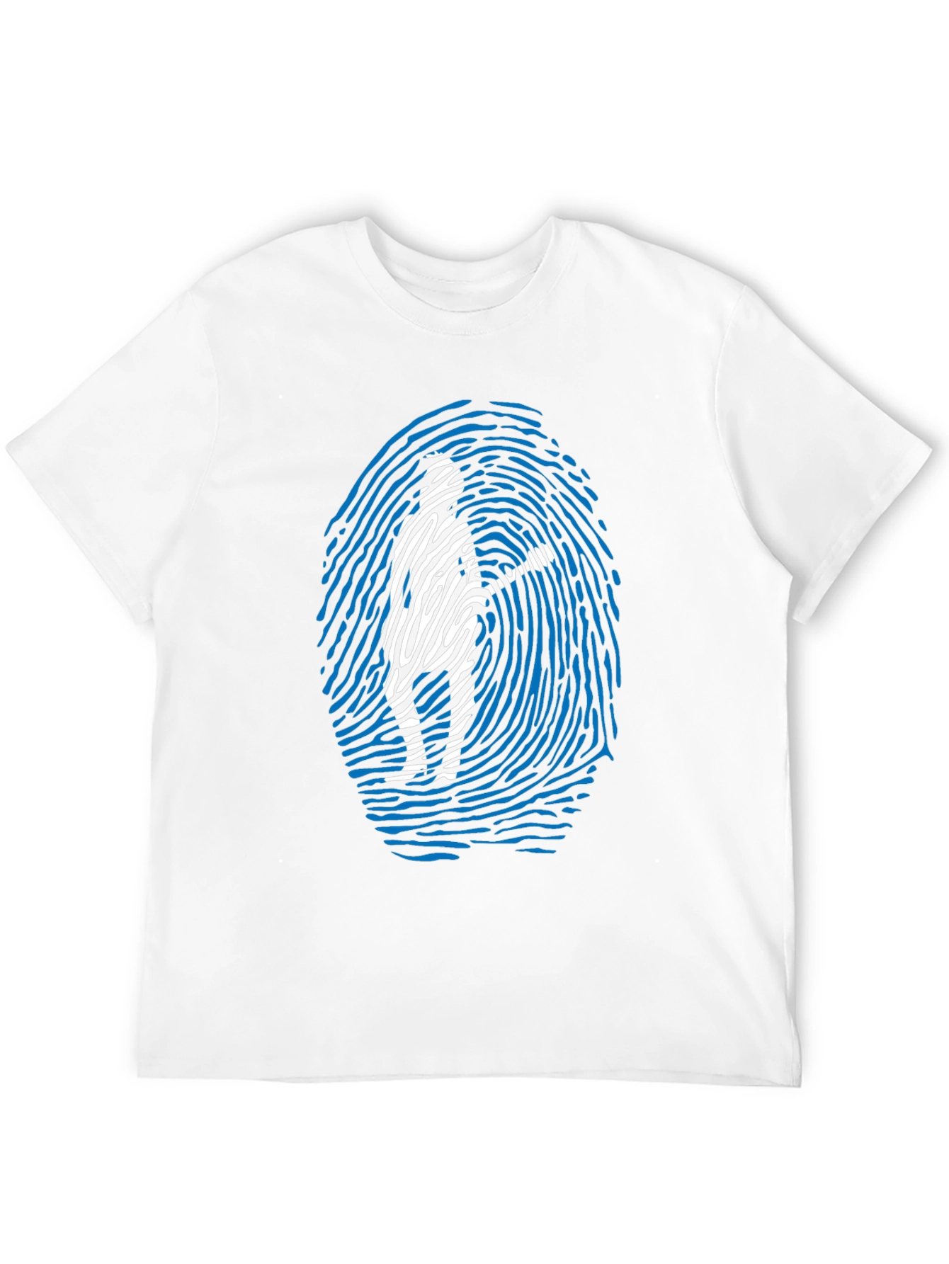Fingerprint Silhouette Graphic T-Shirt
