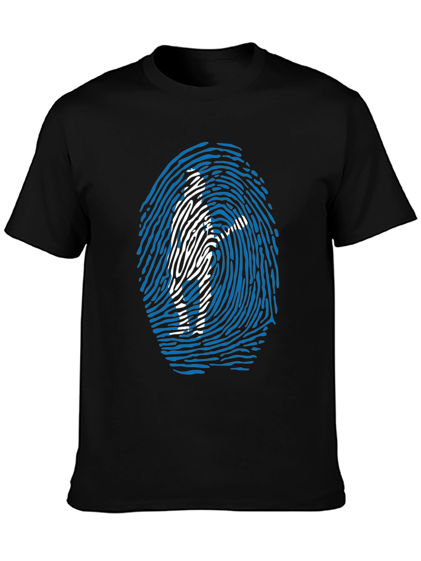 Fingerprint Silhouette Graphic T-Shirt