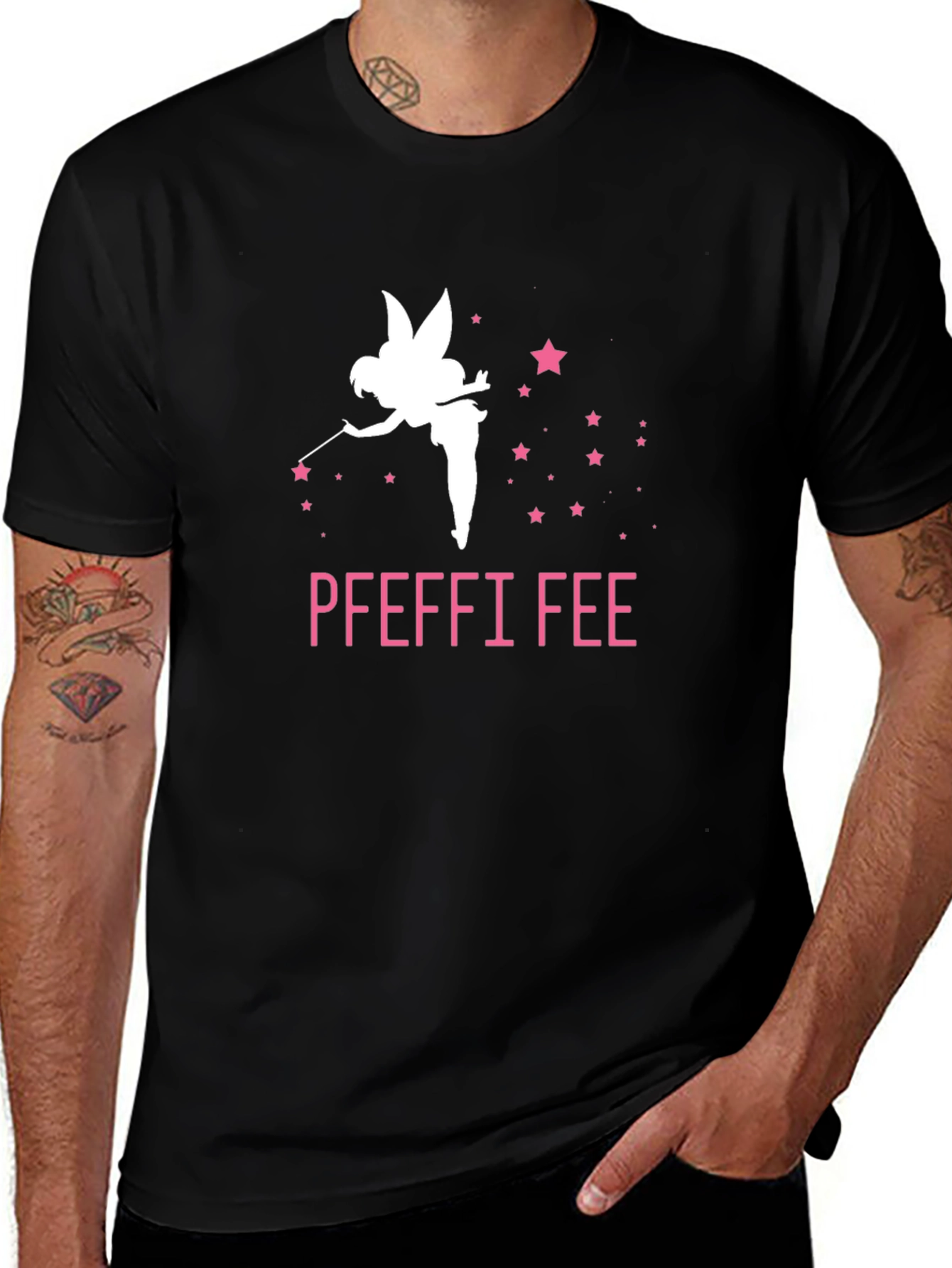 Pfeffi Fee Fairy Silhouette Black T-Shirt