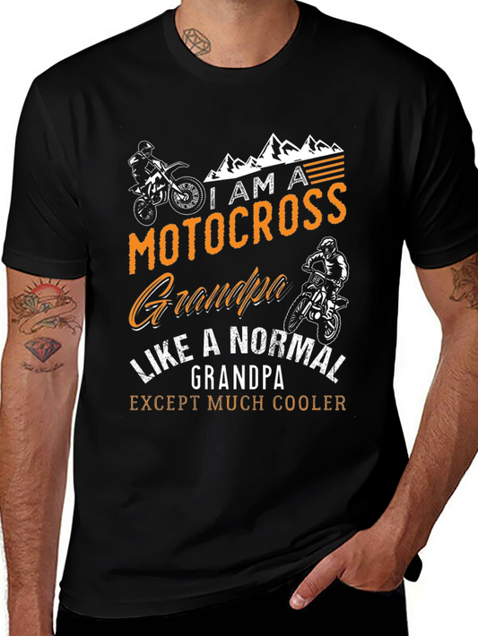 Motocross Grandpa Graphic T-Shirt