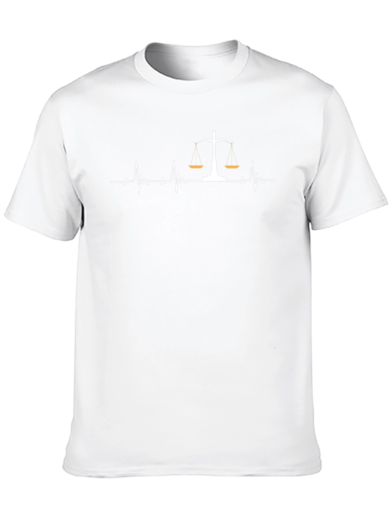 Lawyer Heartbeat T-Shirt - Scales of Justice Graphic Tee