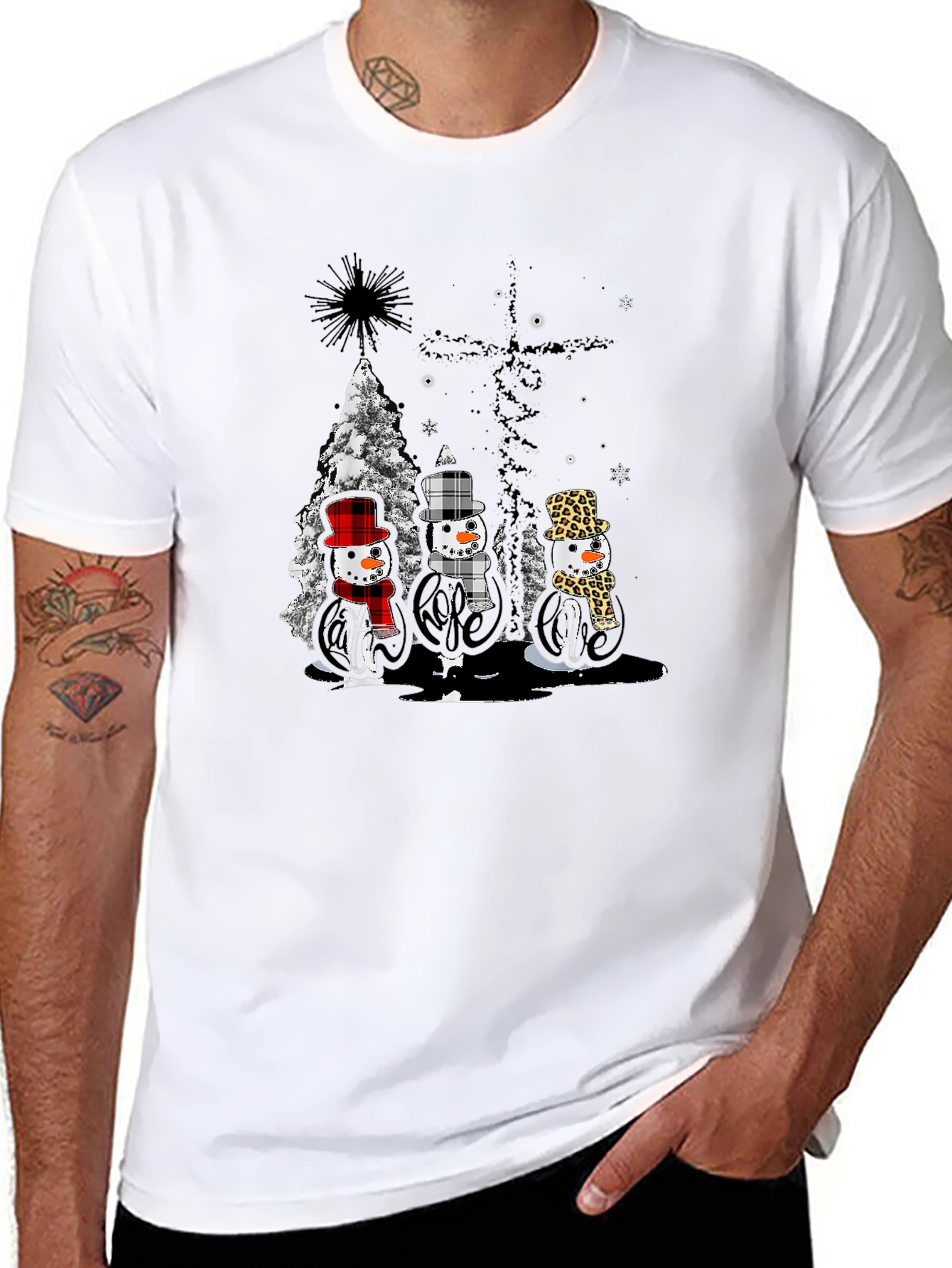Festive Snowmen Graphic Tee
