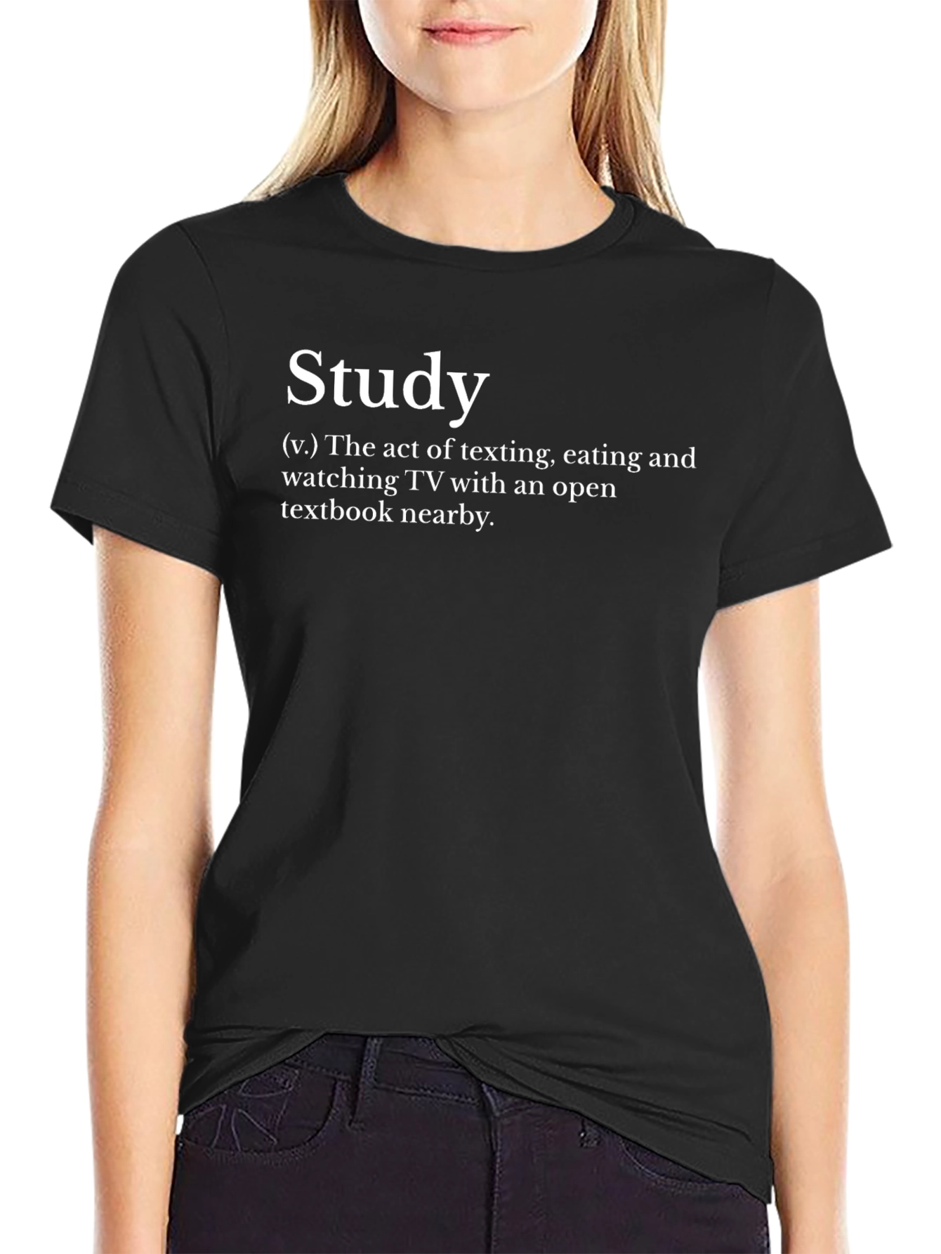 Study Definition Graphic T-Shirt - Black