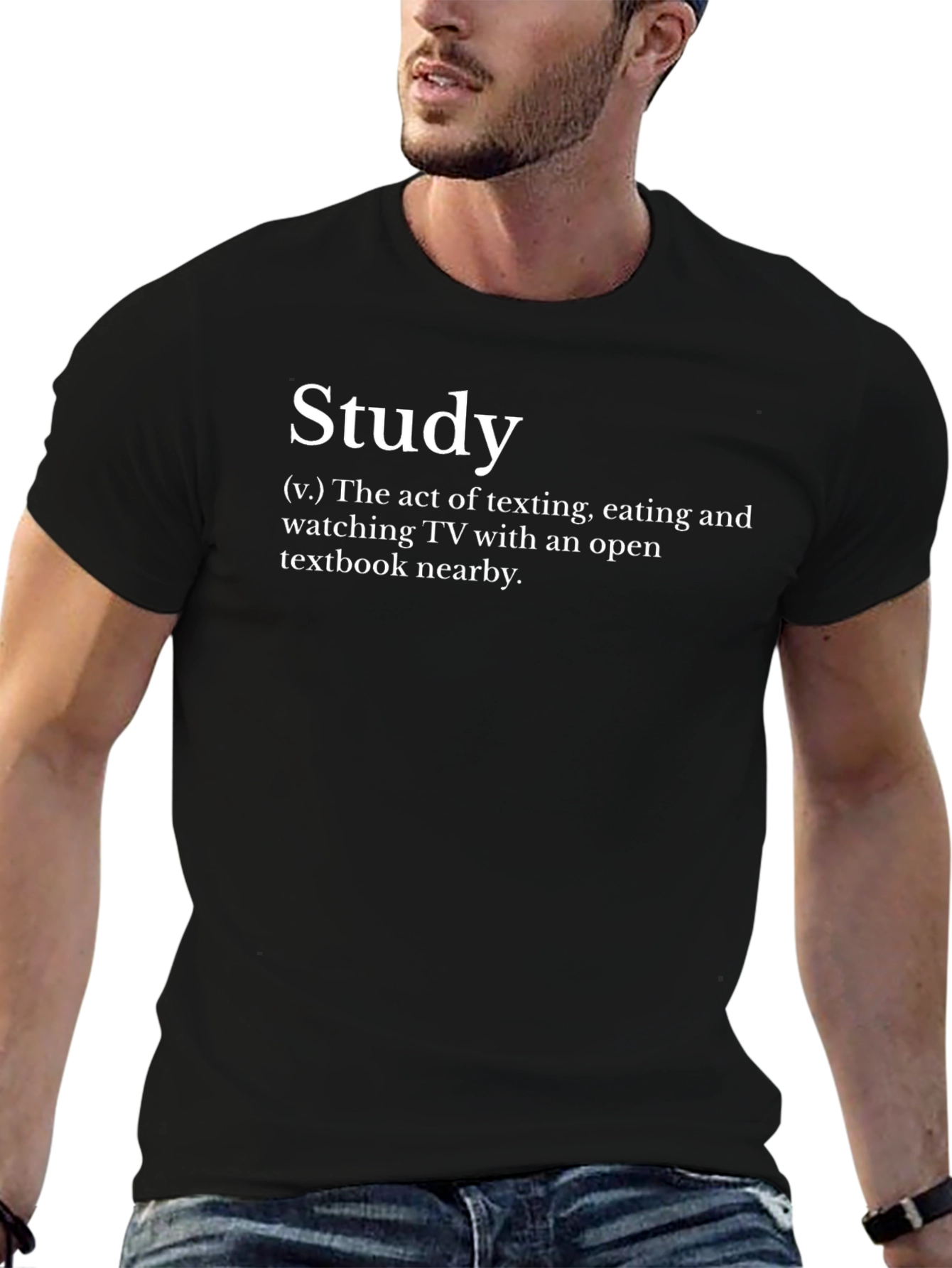 Study Definition Graphic T-Shirt - Black