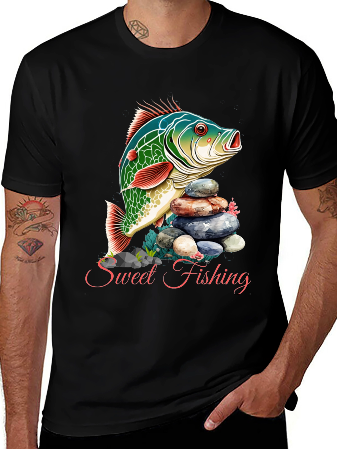 Sweet Fishing Graphic T-Shirt
