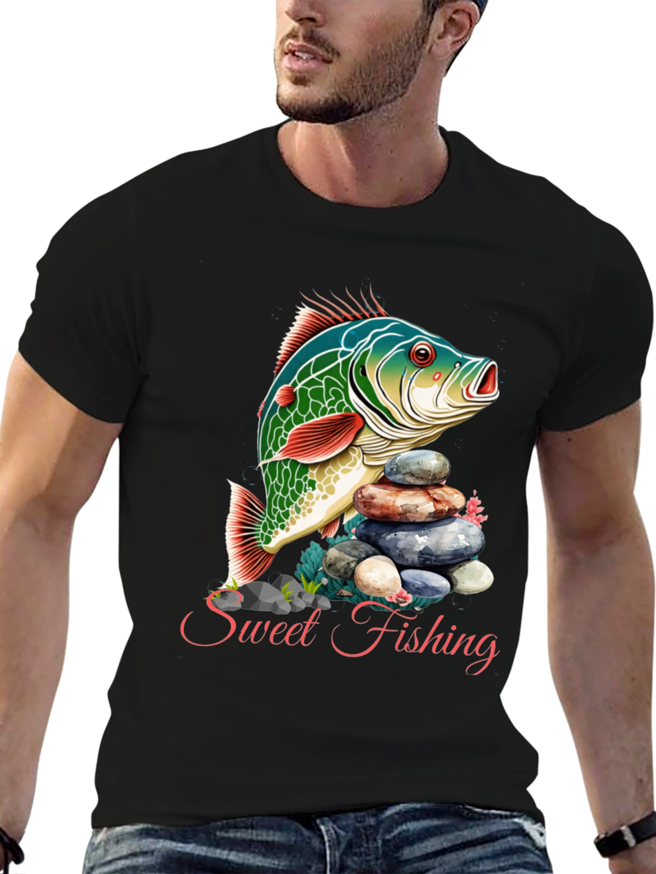 Sweet Fishing Graphic T-Shirt