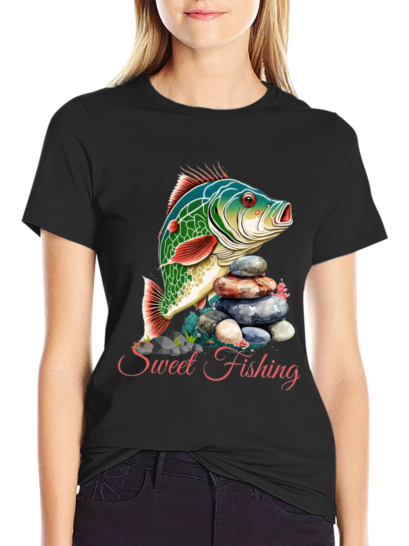 Sweet Fishing Graphic T-Shirt