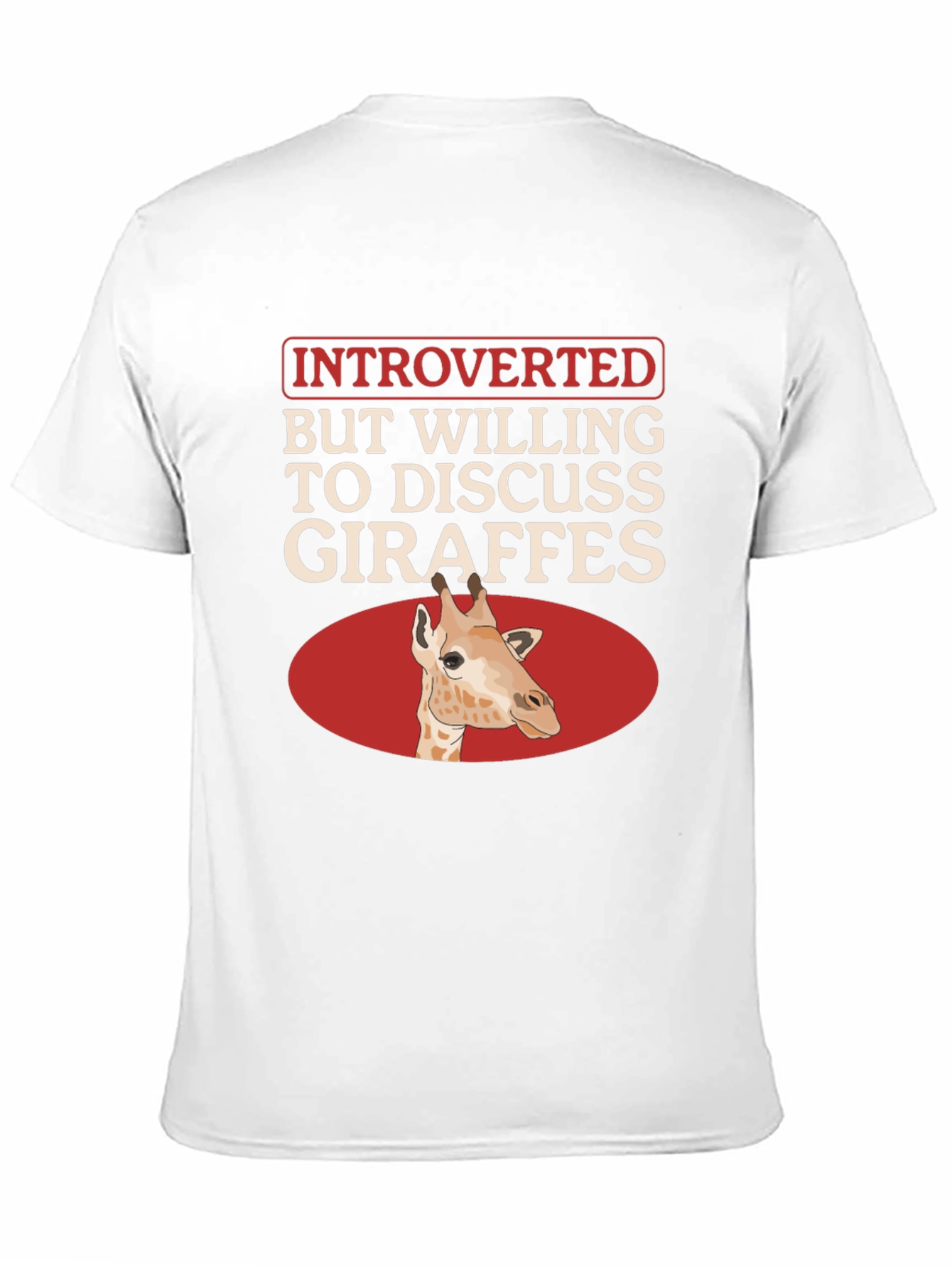 Introverted Giraffe T-Shirt - Unique Animal Lover Tee