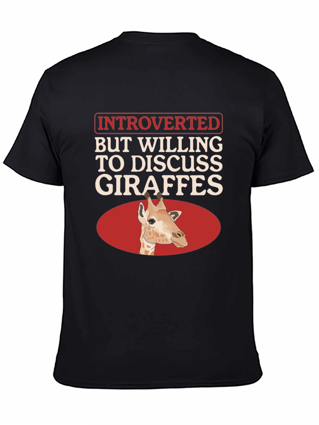 Introverted Giraffe T-Shirt - Unique Animal Lover Tee