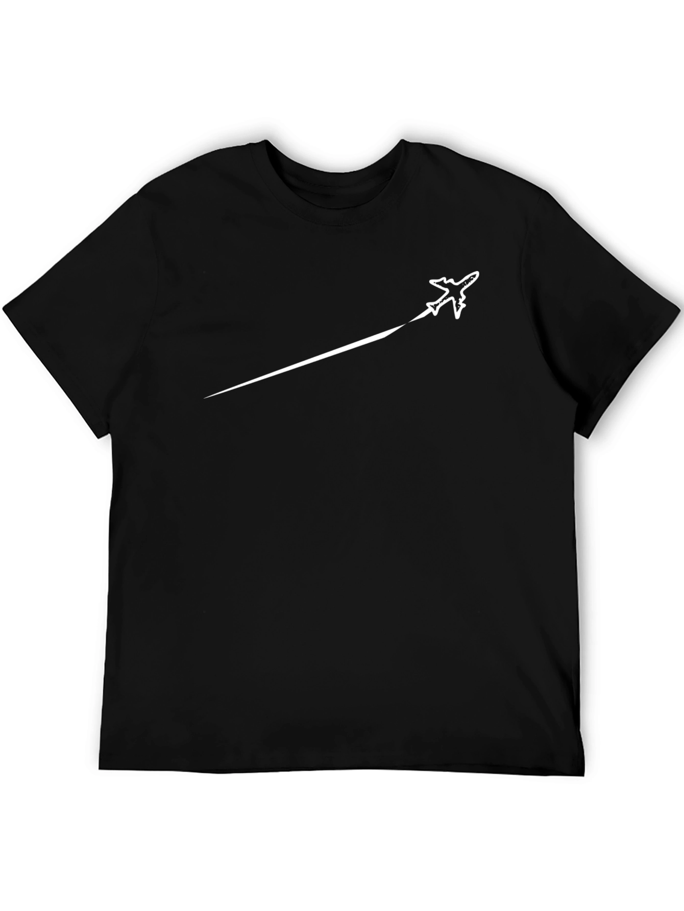 Jet Stream Graphic Tee - Black Cotton Comfort