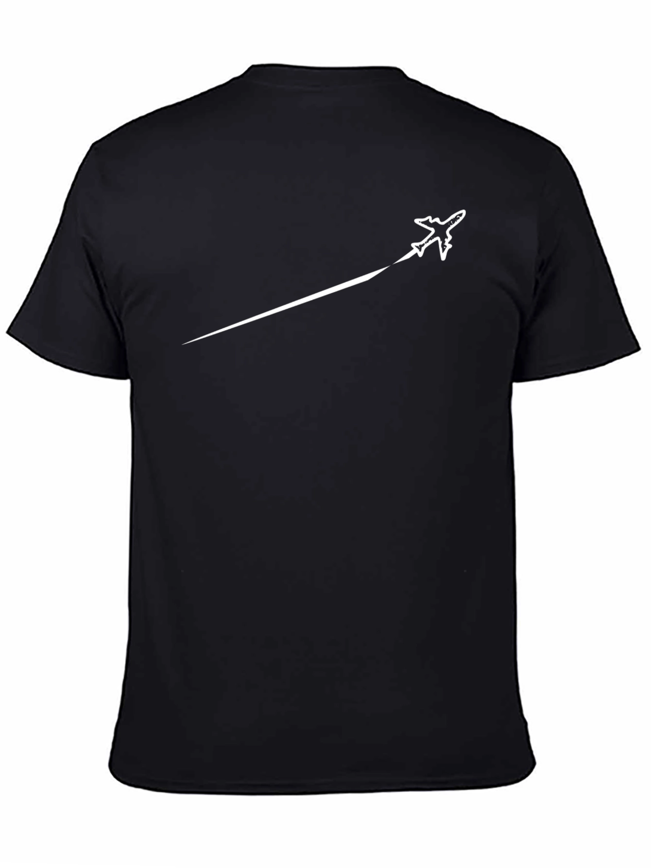 Jet Stream Graphic Tee - Black Cotton Comfort
