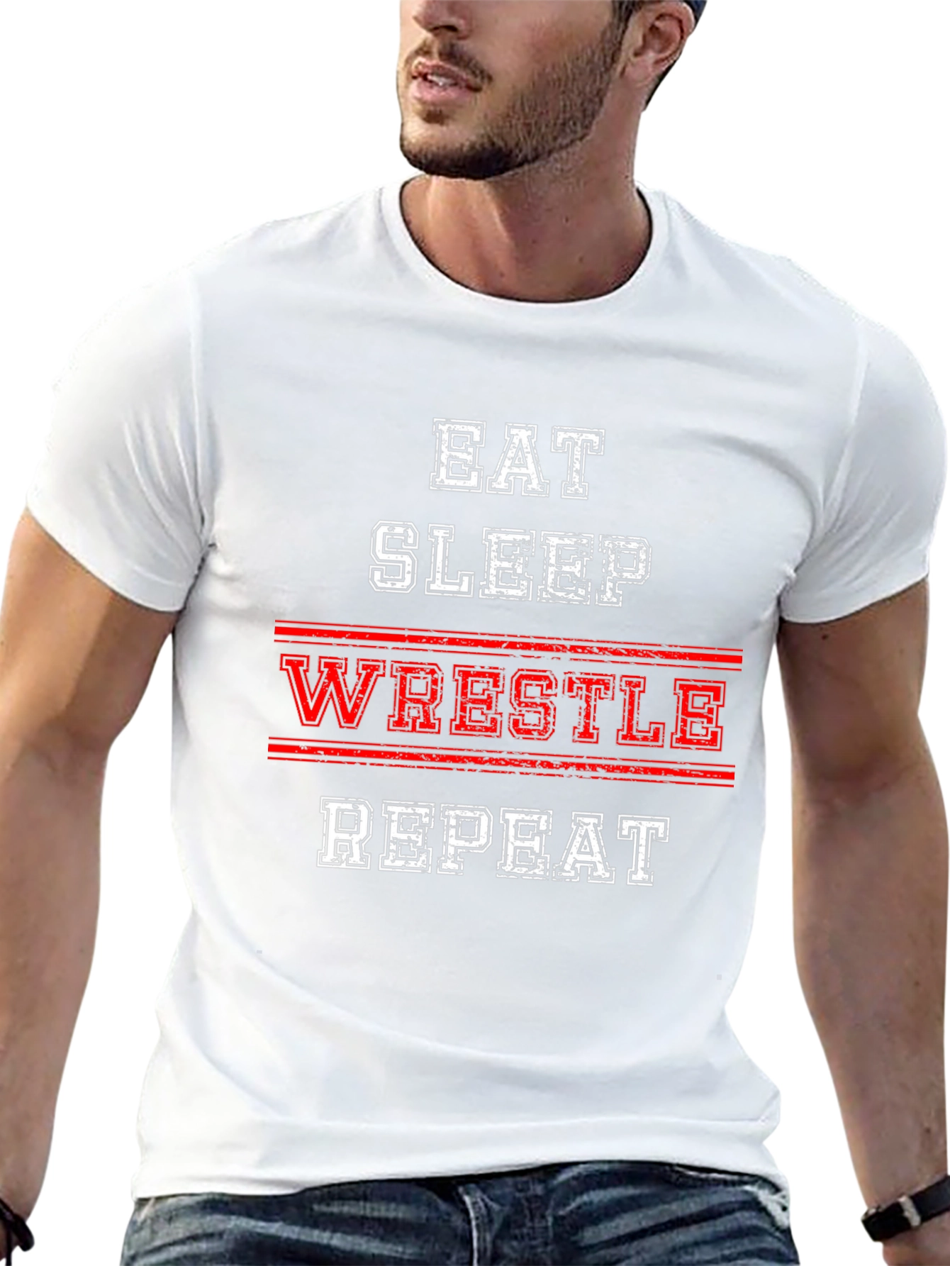 Eat Sleep Wrestle Repeat T-Shirt