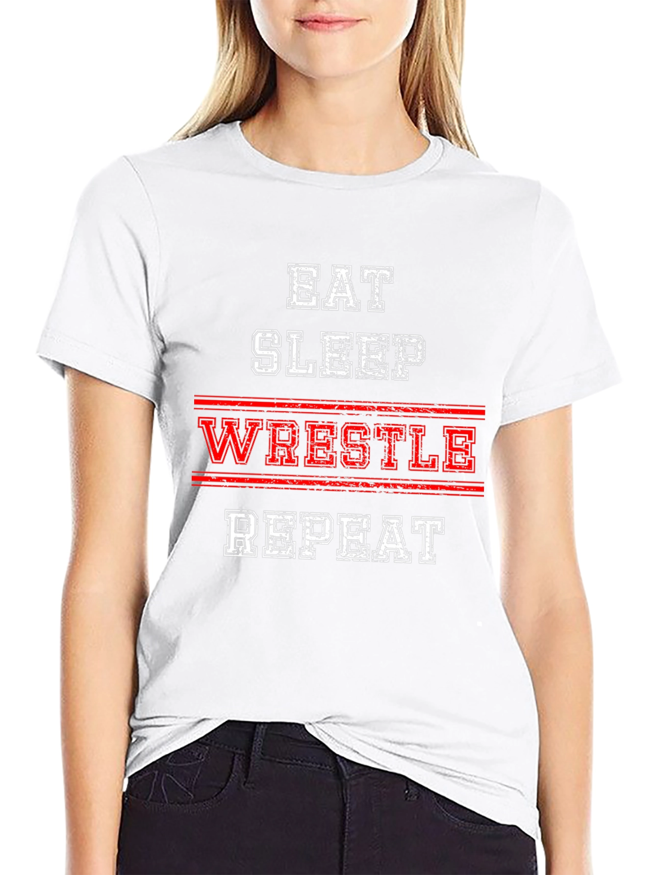 Eat Sleep Wrestle Repeat T-Shirt