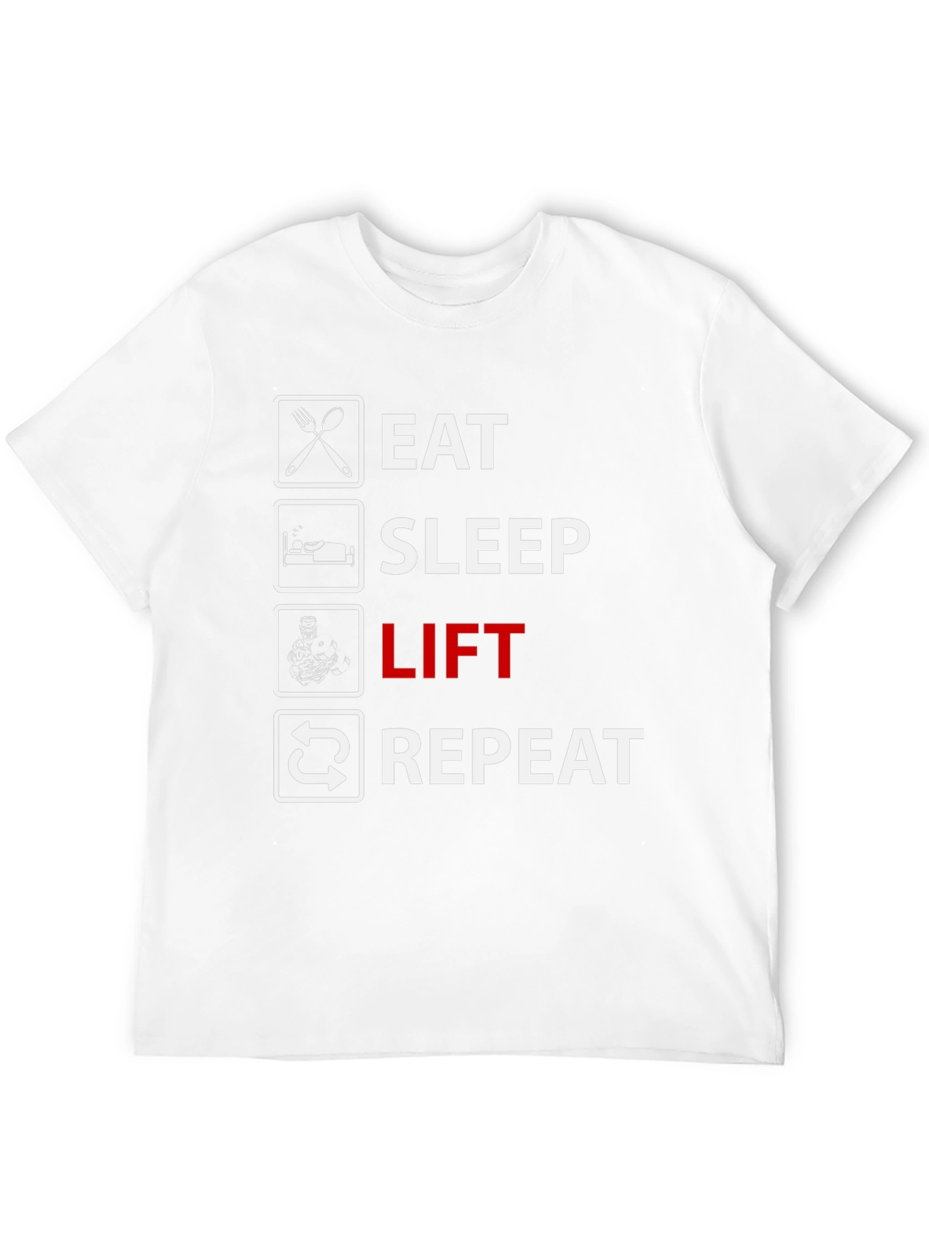 Eat Sleep Lift Repeat Graphic T-Shirt