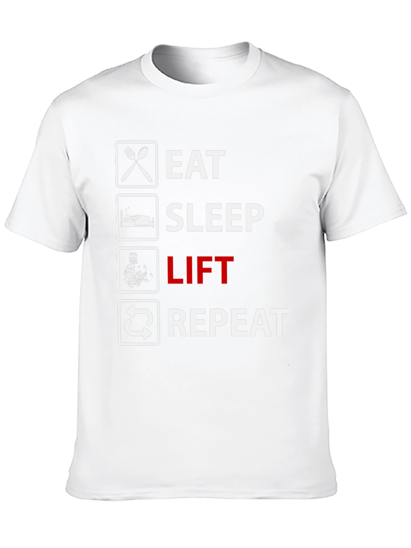 Eat Sleep Lift Repeat Graphic T-Shirt