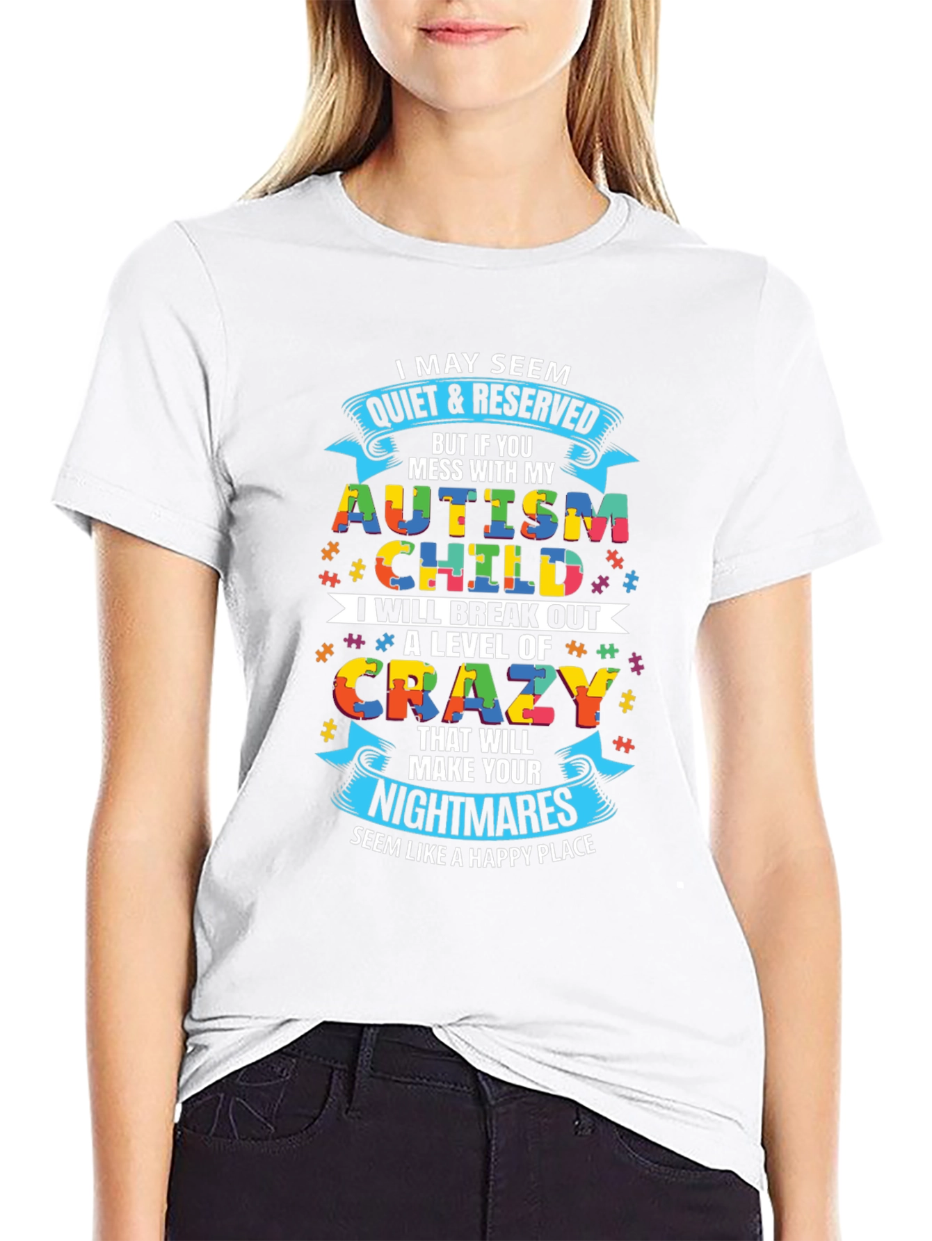 Autism Child Crazy Level Novelty T-Shirt