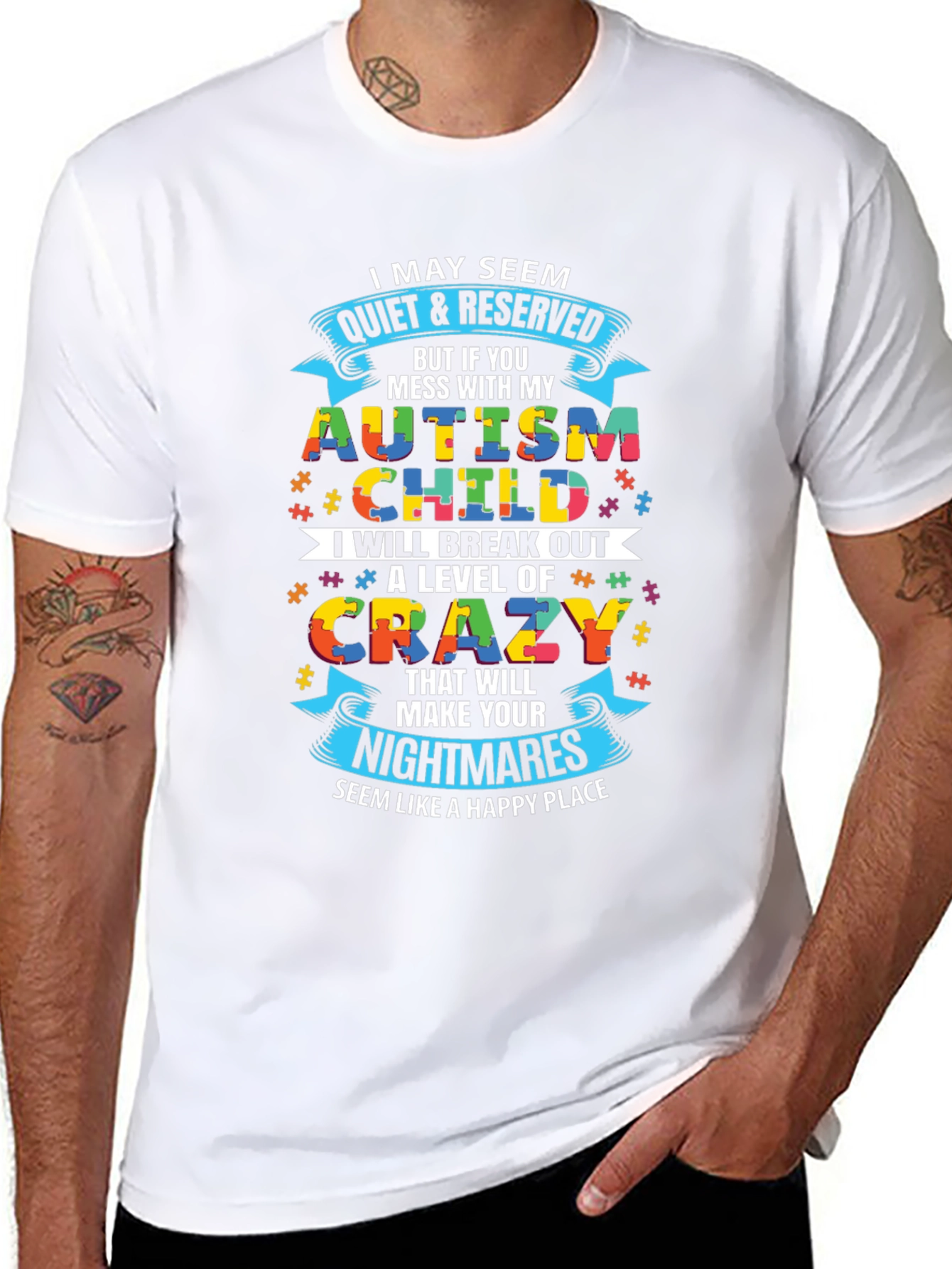 Autism Child Crazy Level Novelty T-Shirt