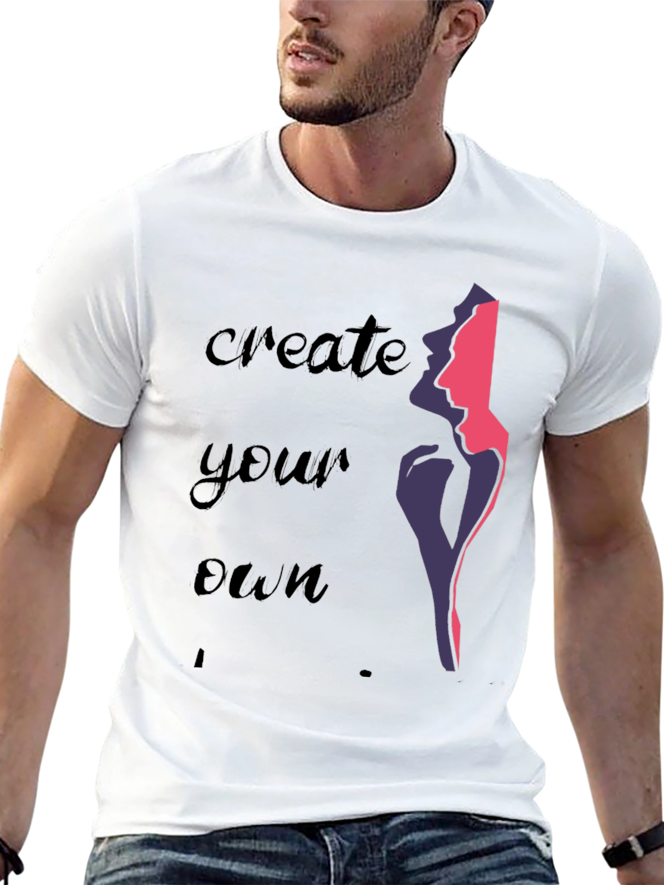 Create Your Own Graphic Tee - Stylish Black T-Shirt