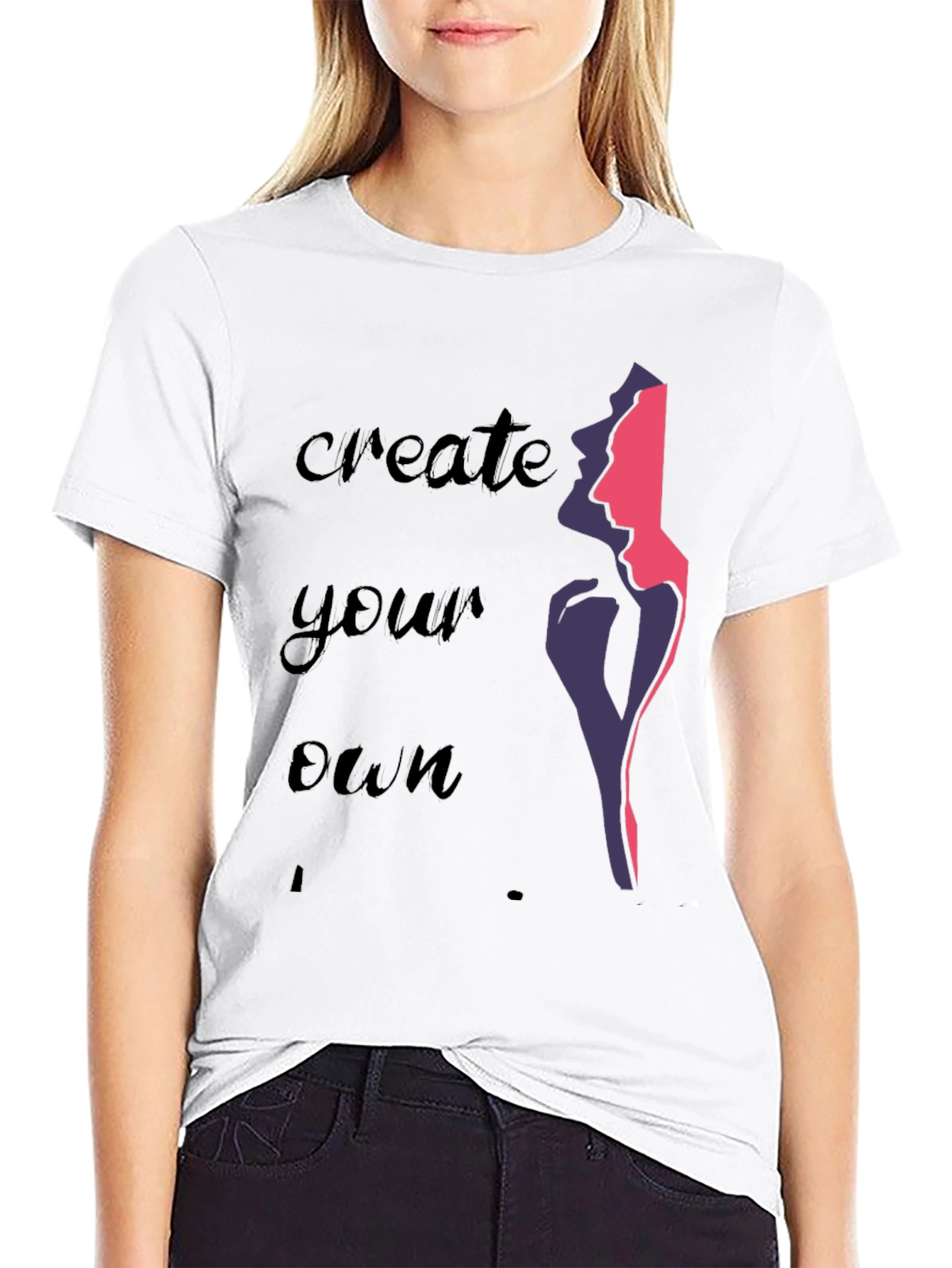 Create Your Own Graphic Tee - Stylish Black T-Shirt