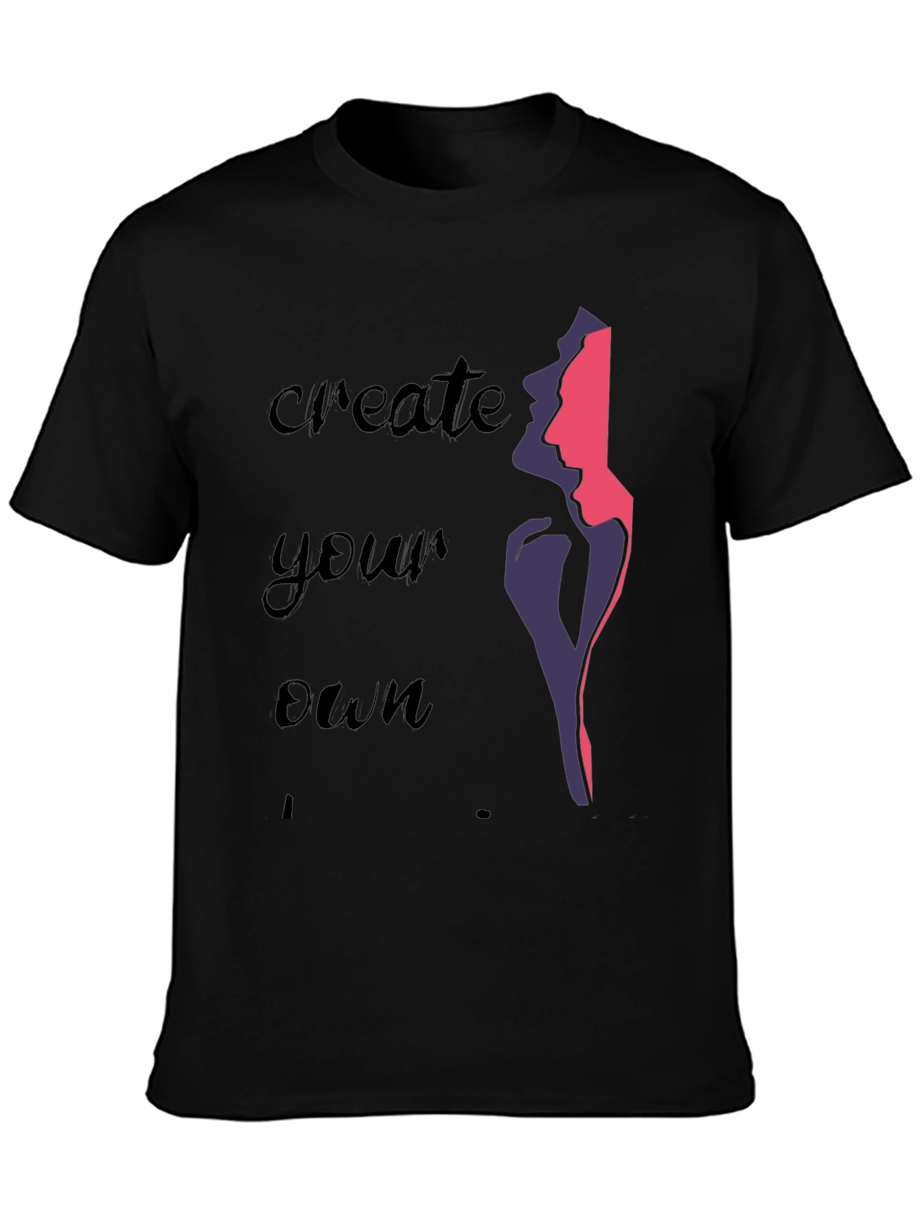 Create Your Own Graphic Tee - Stylish Black T-Shirt
